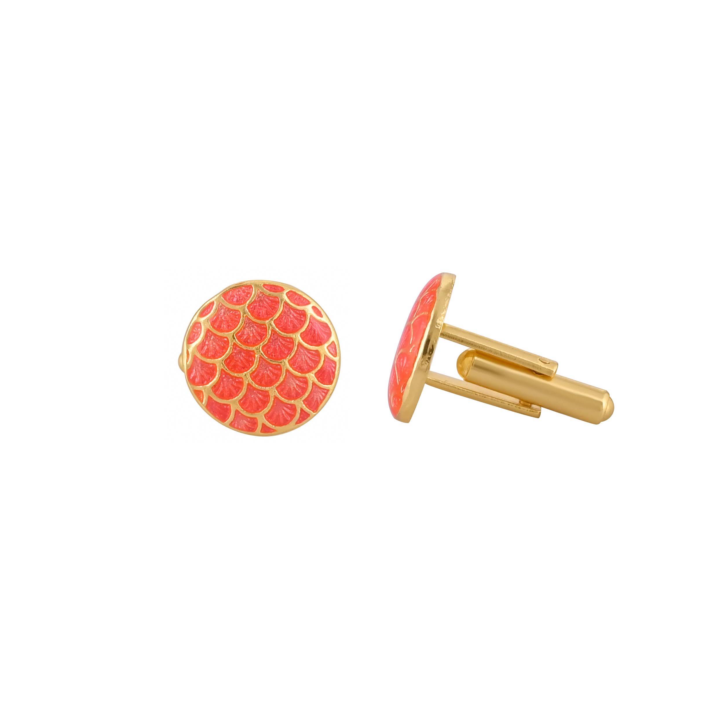 Elegant Gold Plated Red Cufflink in Johkibazar: Sophistication for Every Occasion - Image 3