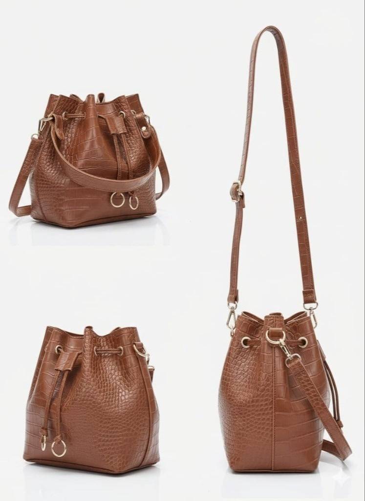 ClassiCove Luxe Croc Bucket Sling Bag for Women in Ludhiana - Stylish Shoulder Handbag - Image 1