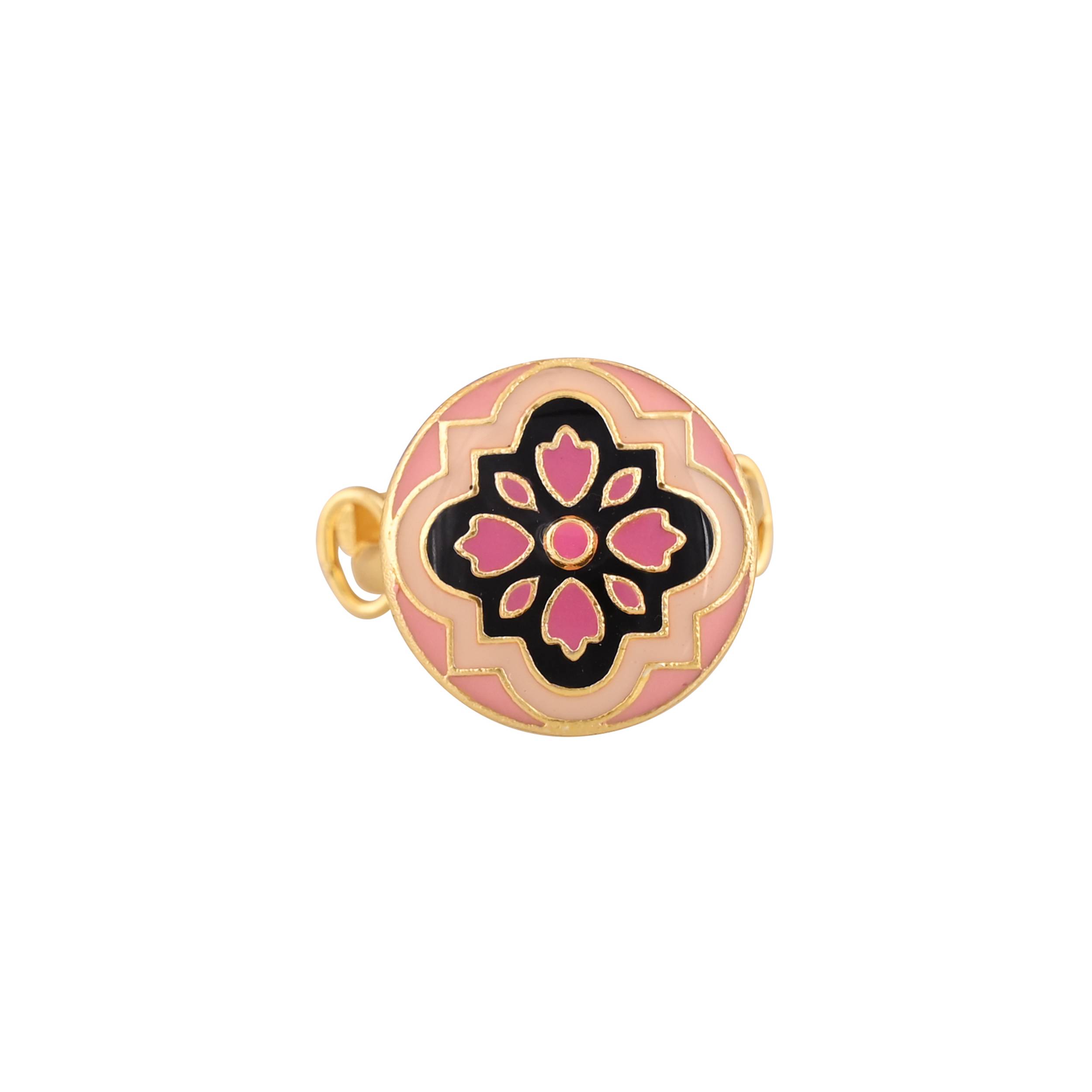 Jewelry/Gold Plated Adjustable Pink Ring in Johkibazar - Enhance Your Style - Image 2