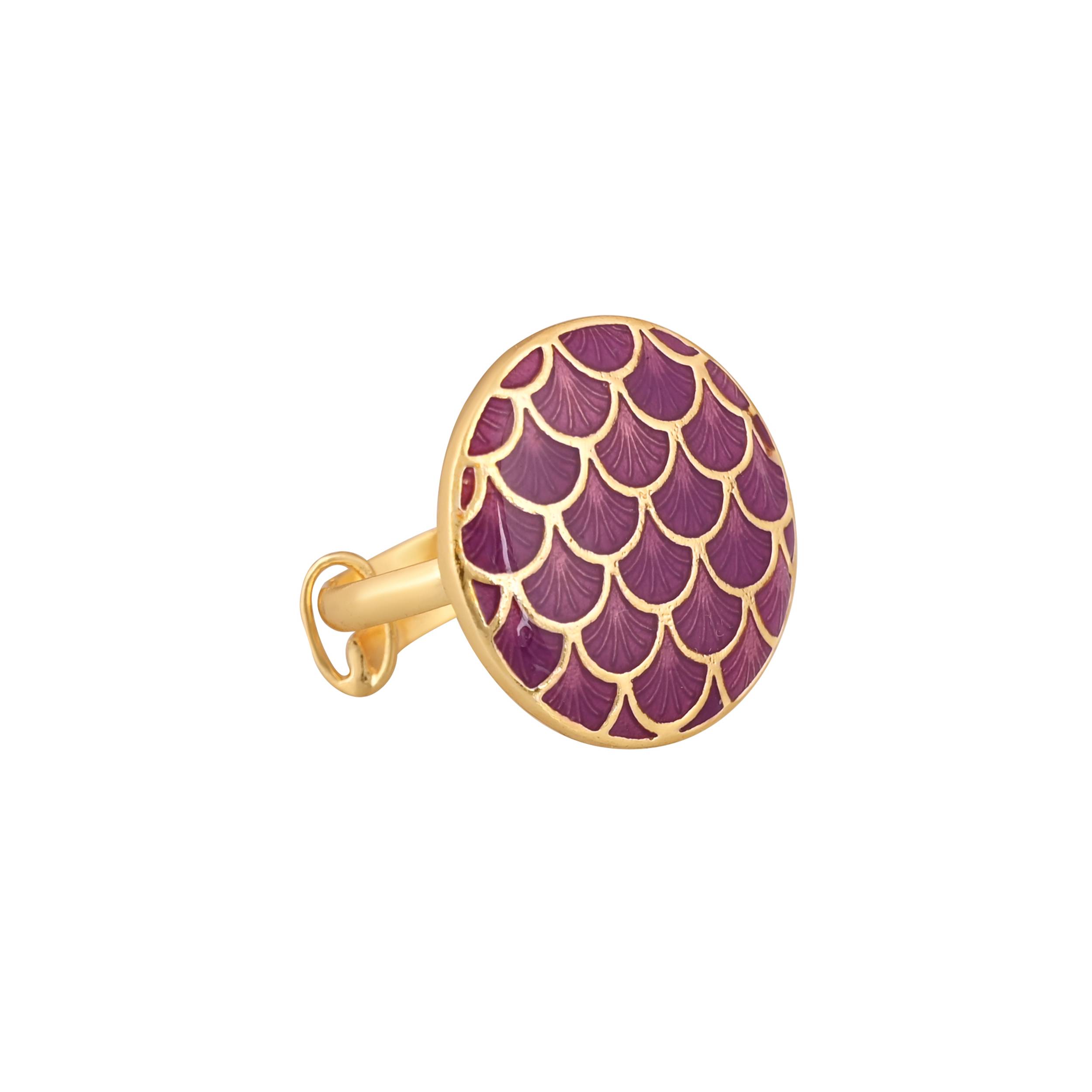 Jewelry/Gold Plated Adjustable Purple Ring in Johkibazar - Elegant Accessory - Image 1