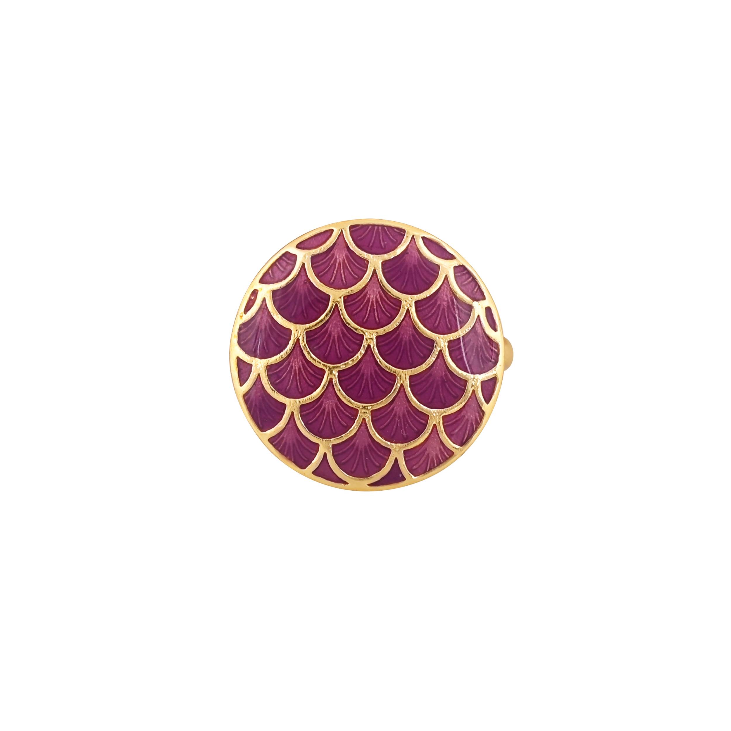 Jewelry/Gold Plated Adjustable Purple Ring in Johkibazar - Elegant Accessory - Image 3