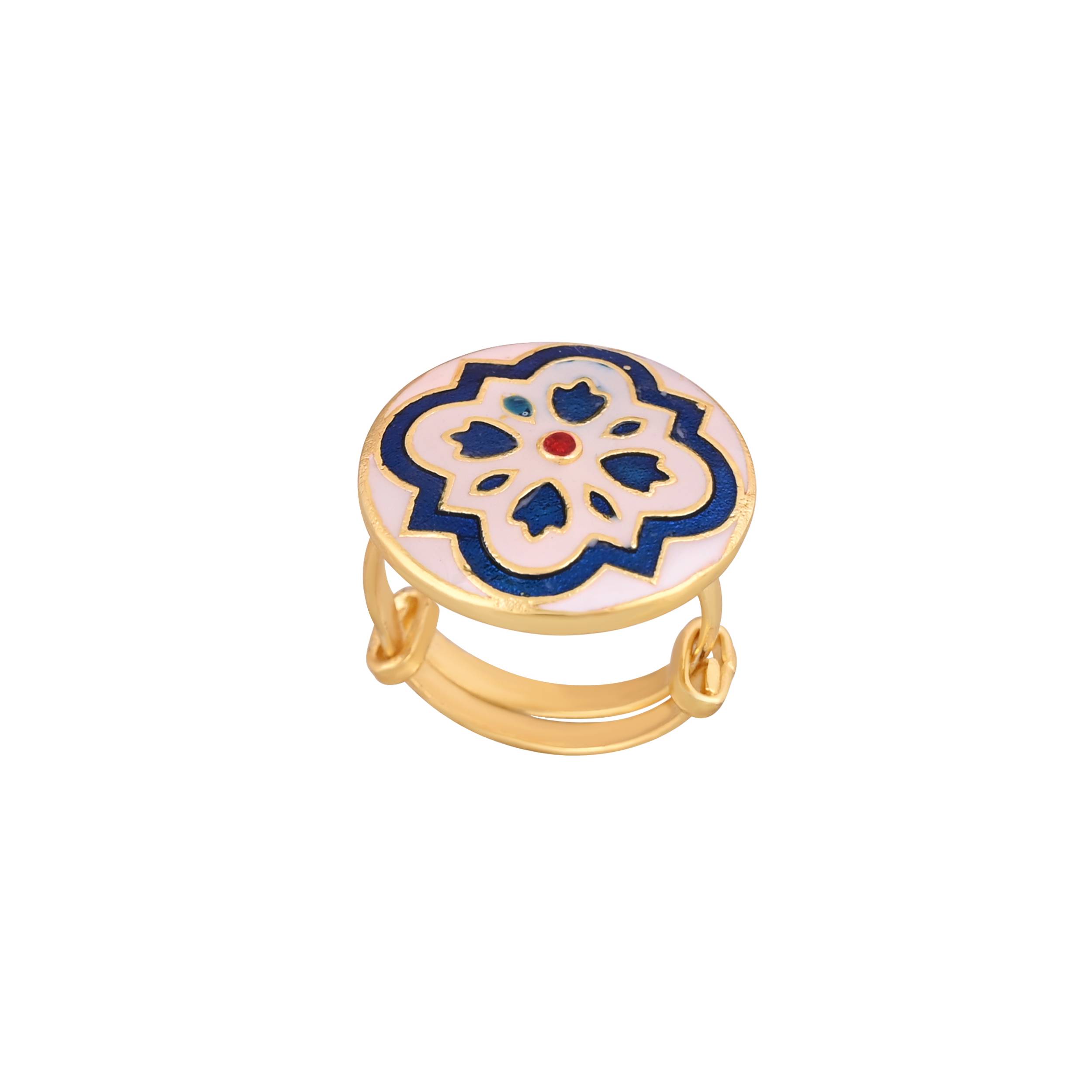 Jewelry/Gold Plated Adjustable White Ring in Jokhibazar - Elevate Your Style - Image 2