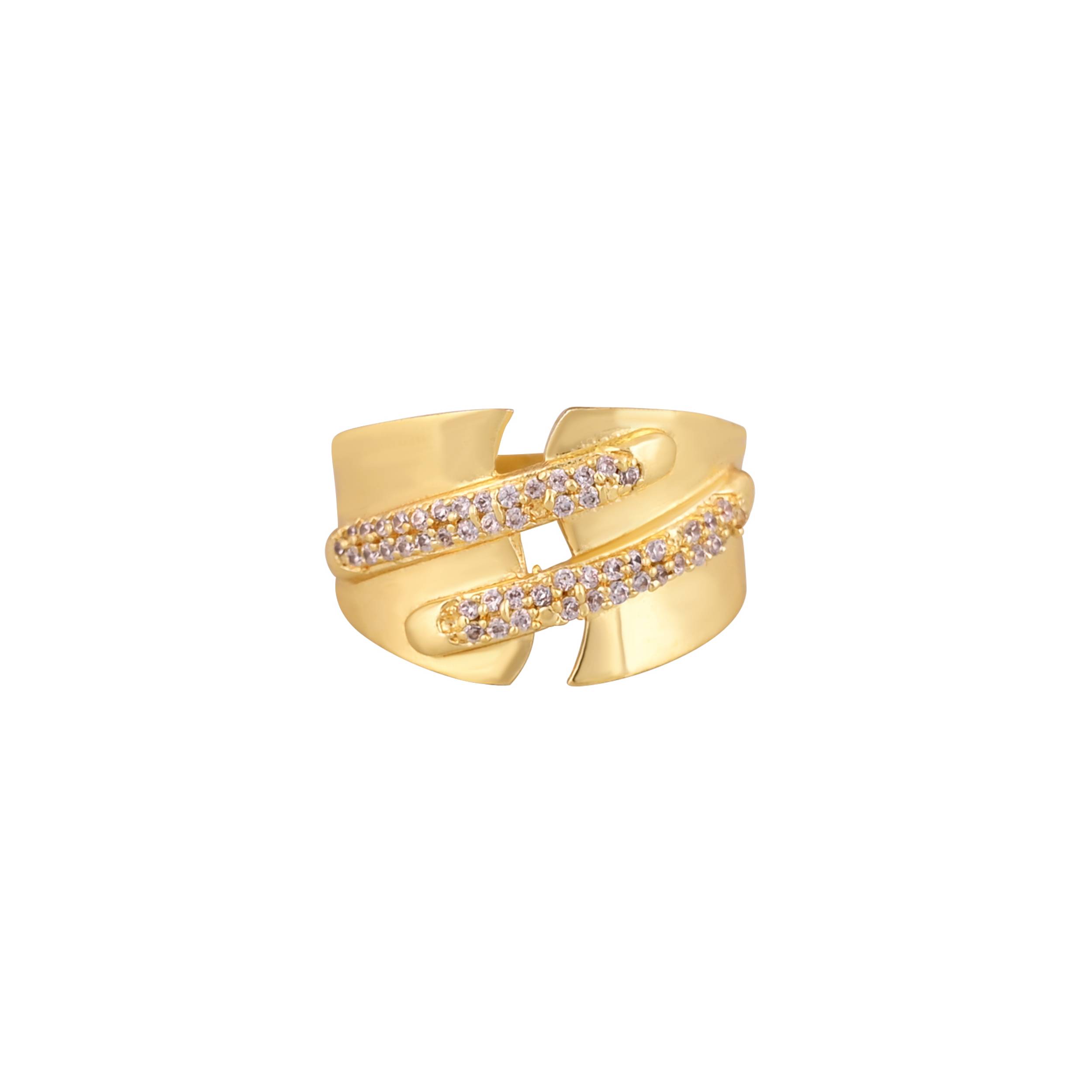 Jewelry/Gold Plated Stone Studded Ring in Johkibazar: Elegant & Glamorous - Image 1