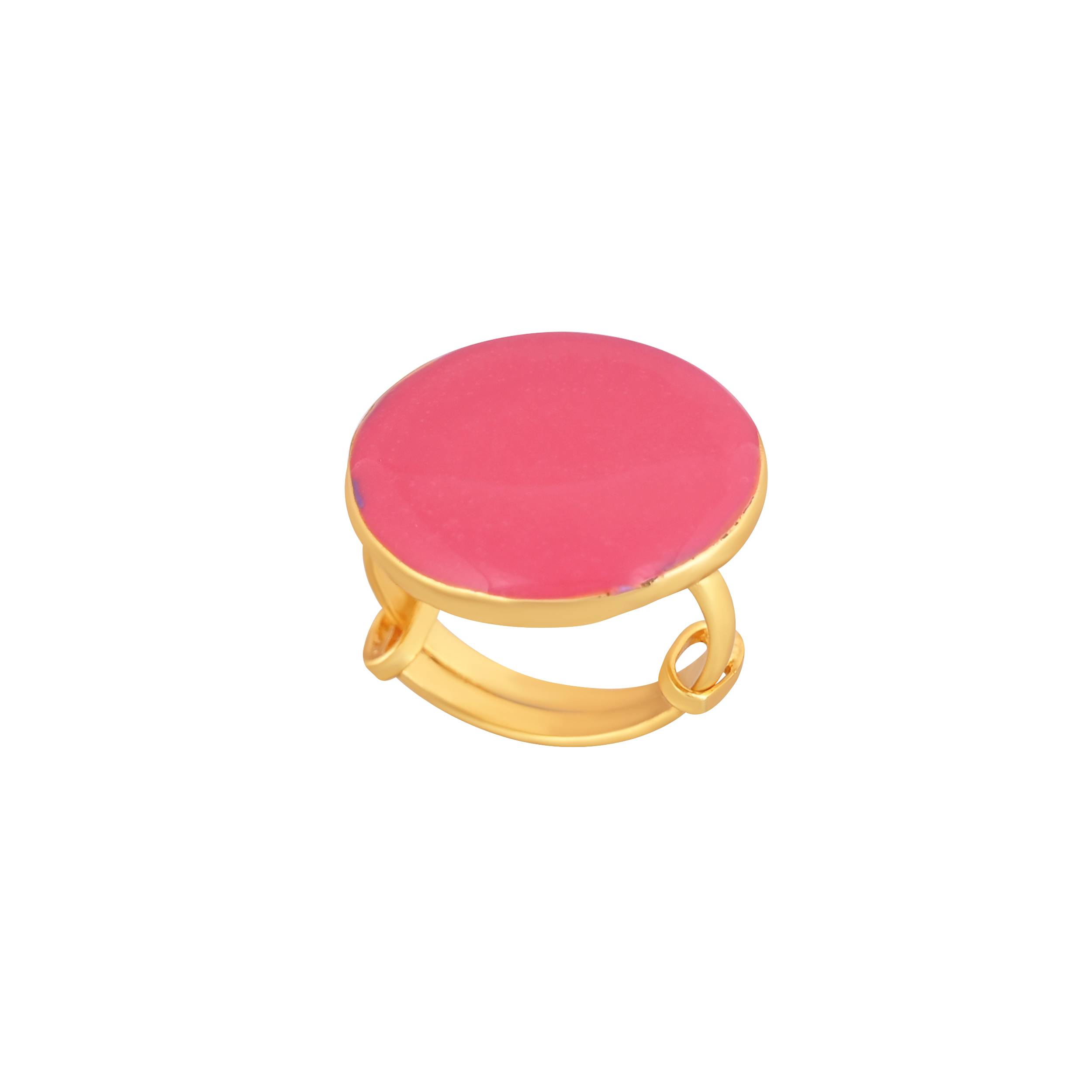 Elegant Gold Plated Pink Cufflink in Johkibazar: Elevate Your Formal Attire - Image 2