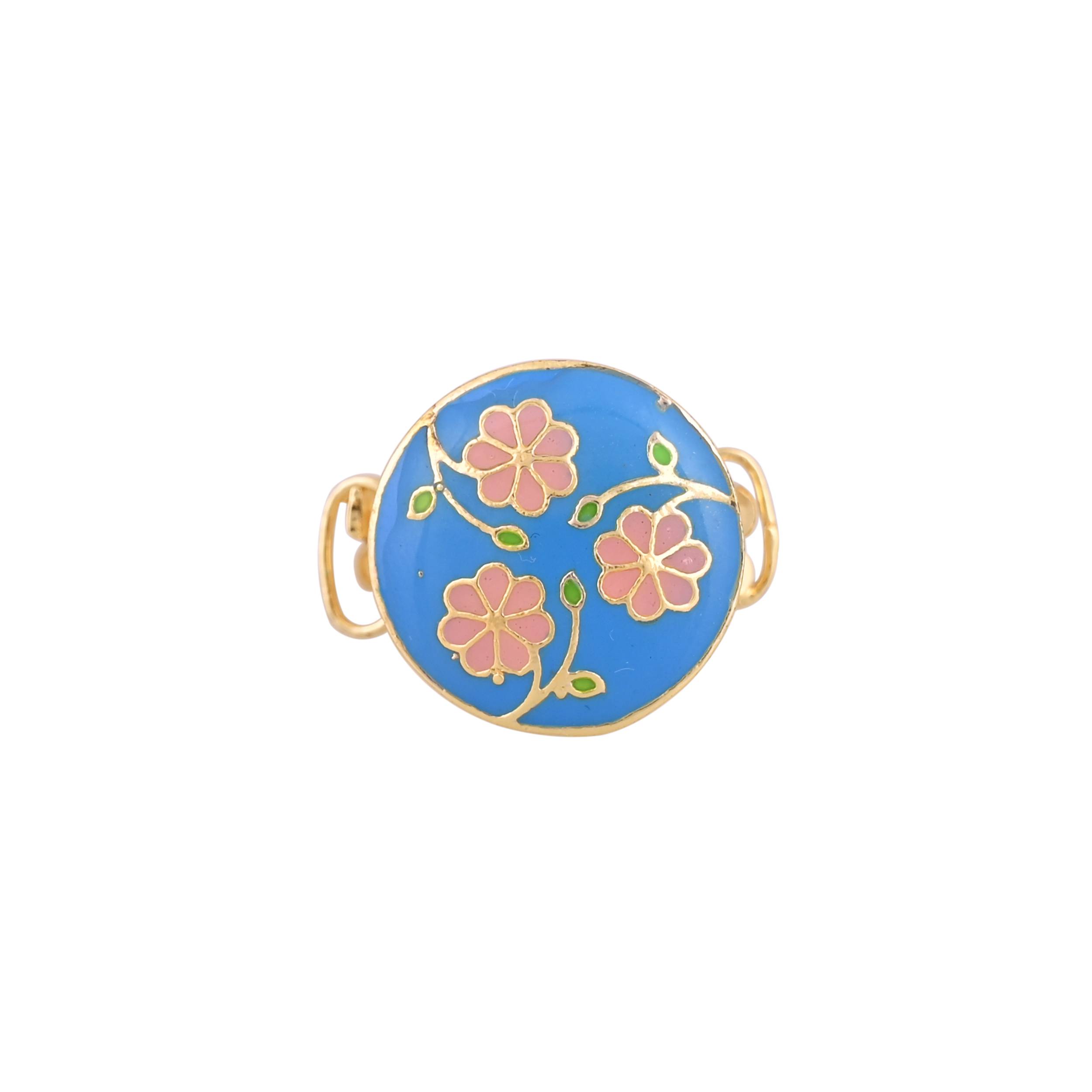 Jewelry/Gold Plated Adjustable Blue Ring in Johkibazar - Stylish Accessory - Image 3