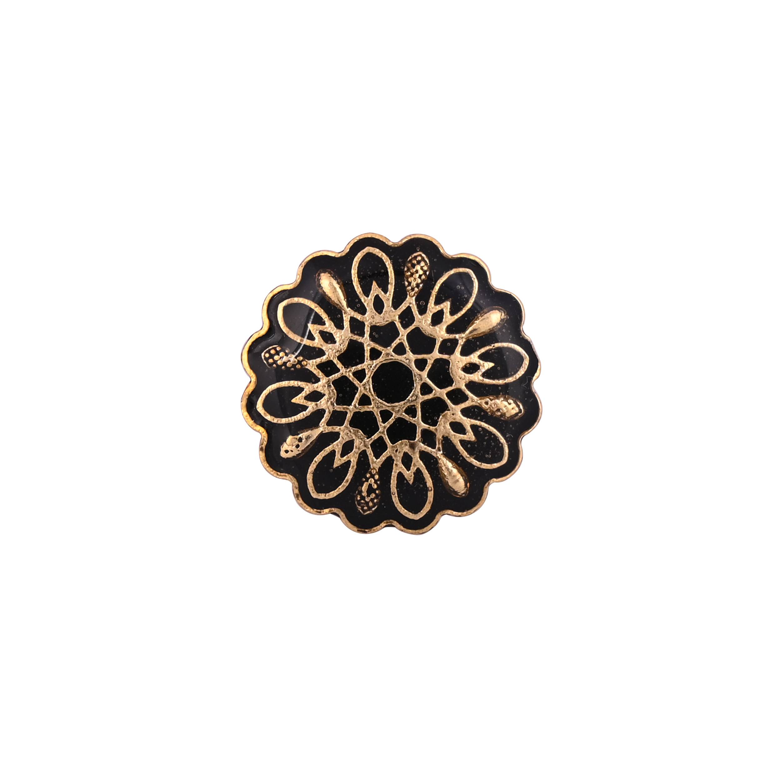 Jewelry/Gold Plated Adjustable Black Ring in Johkibazar - Elevate Your Style - Image 3