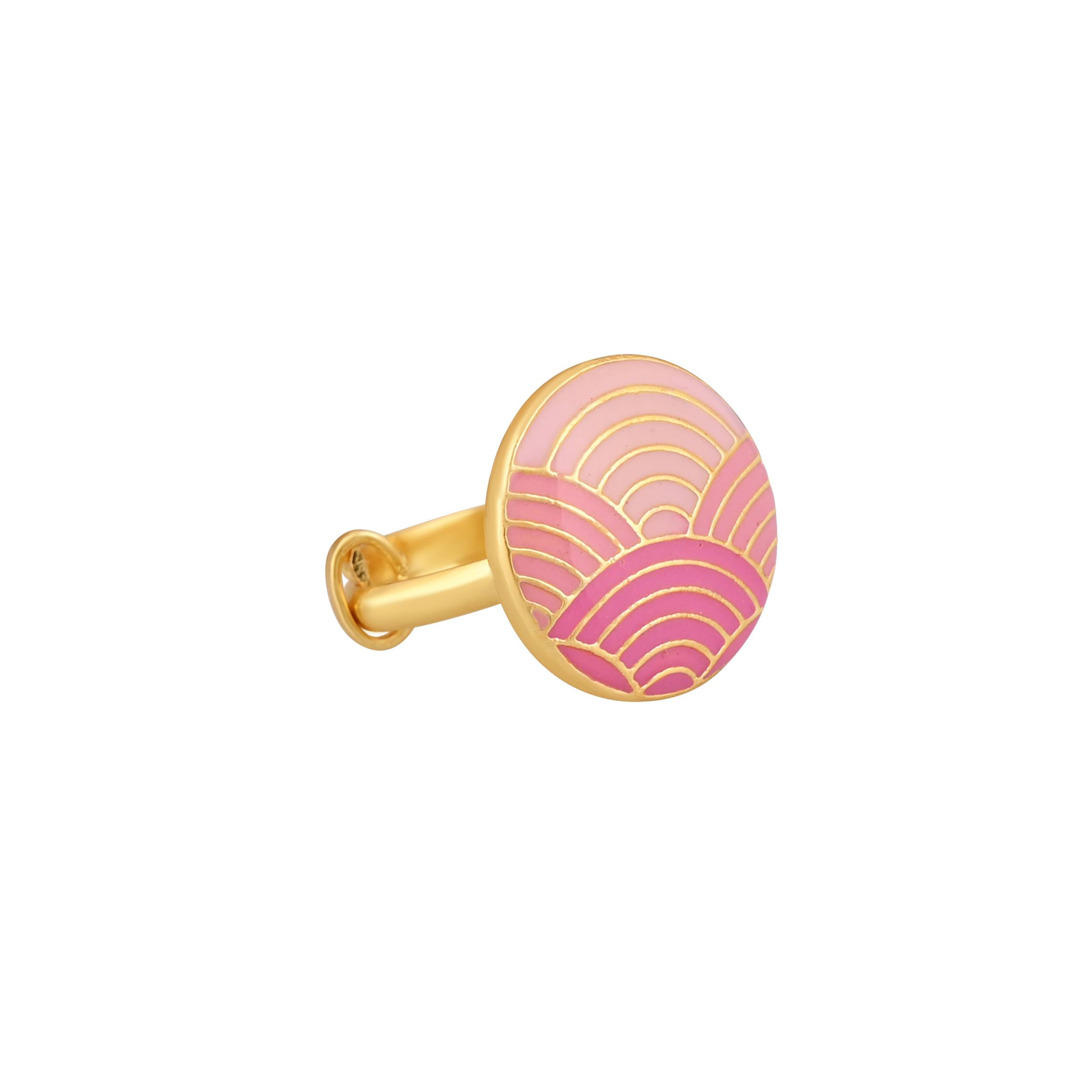 Jewelry/Gold Plated Adjustable Pink Ring in Johkibazar - Elevate Your Style -  - Buy Online at SANCTUARY OF JEWELS