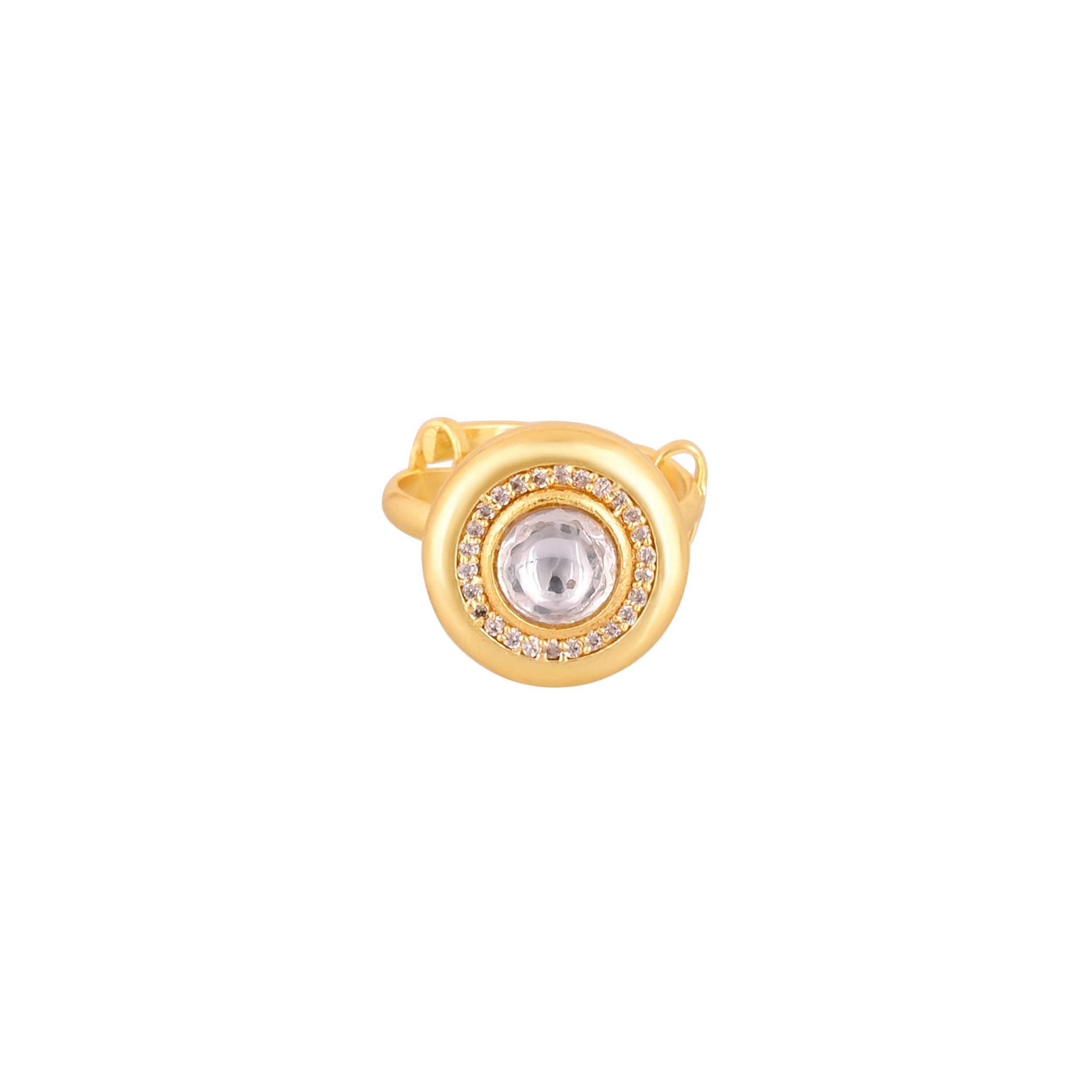 Luxury Jewelry: Gold Plated Adjustable Ring in Johkibazar - Stylish and Versatile - Image 2