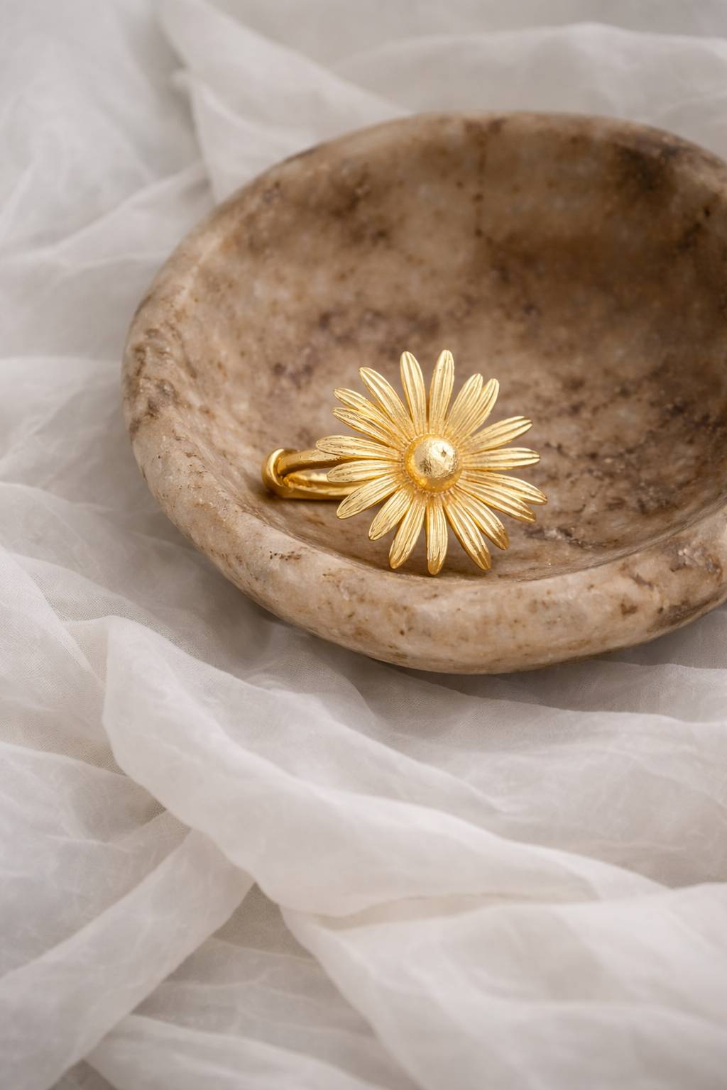 Jewelry/Gold Plated Sunflower Ring in Johkibazar - Stylish and Adjustable -  - Buy Online at SANCTUARY OF JEWELS