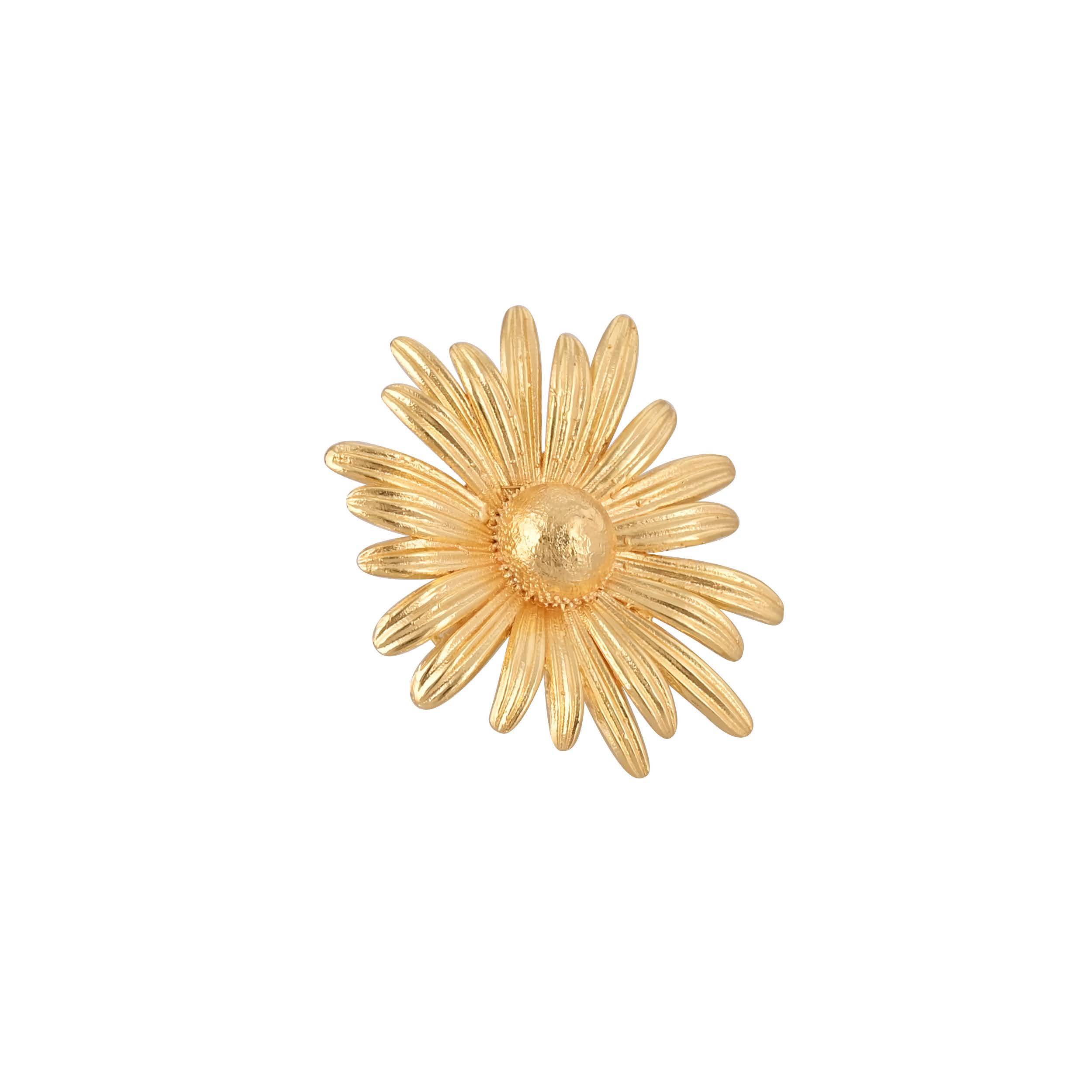 Jewelry/Gold Plated Sunflower Ring in Johkibazar - Stylish and Adjustable - Image 1
