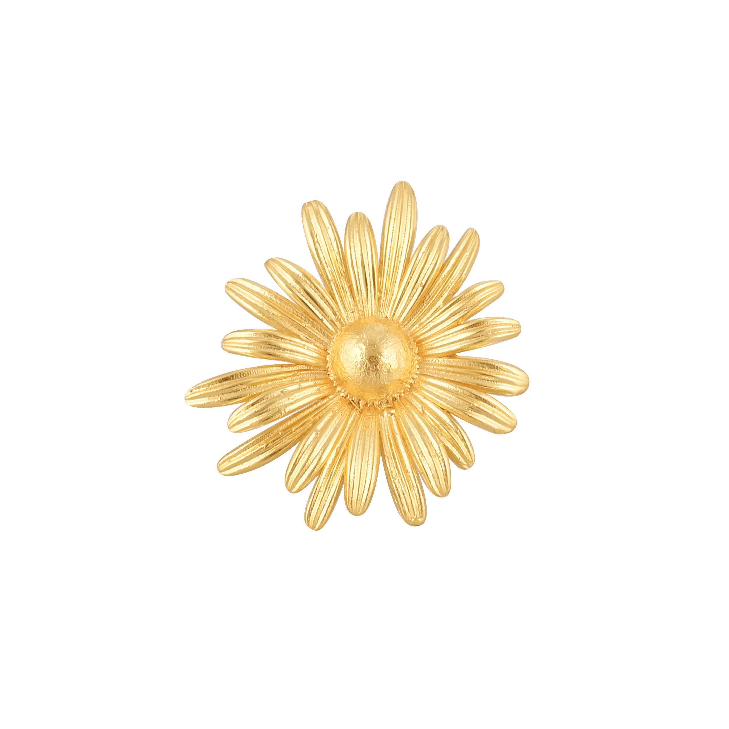 Jewelry/Gold Plated Sunflower Ring in Johkibazar - Stylish and Adjustable - Image 2