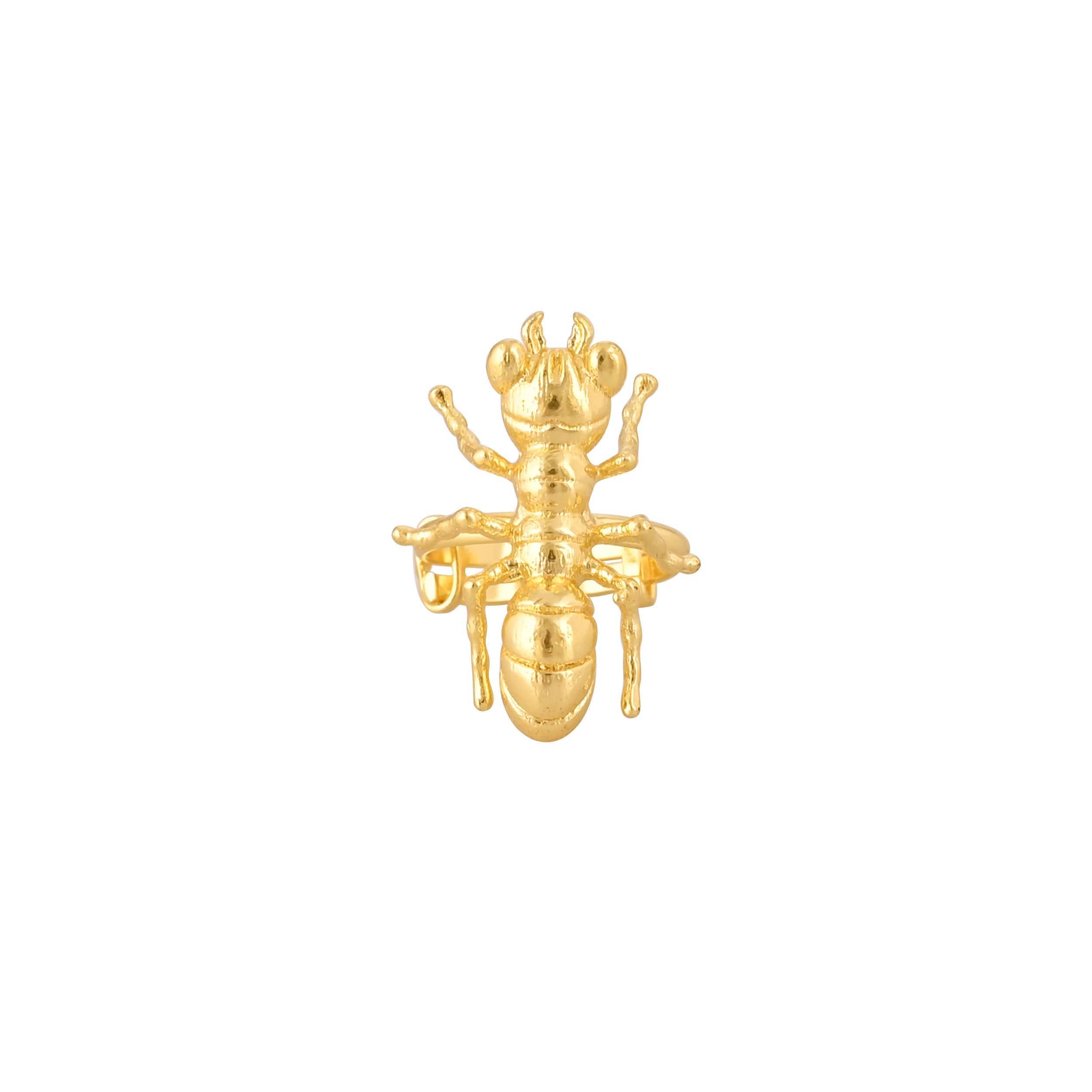 Jewelry/Gold Plated Ant Ring in Johkibazar - Elegant and Adjustable - Image 1