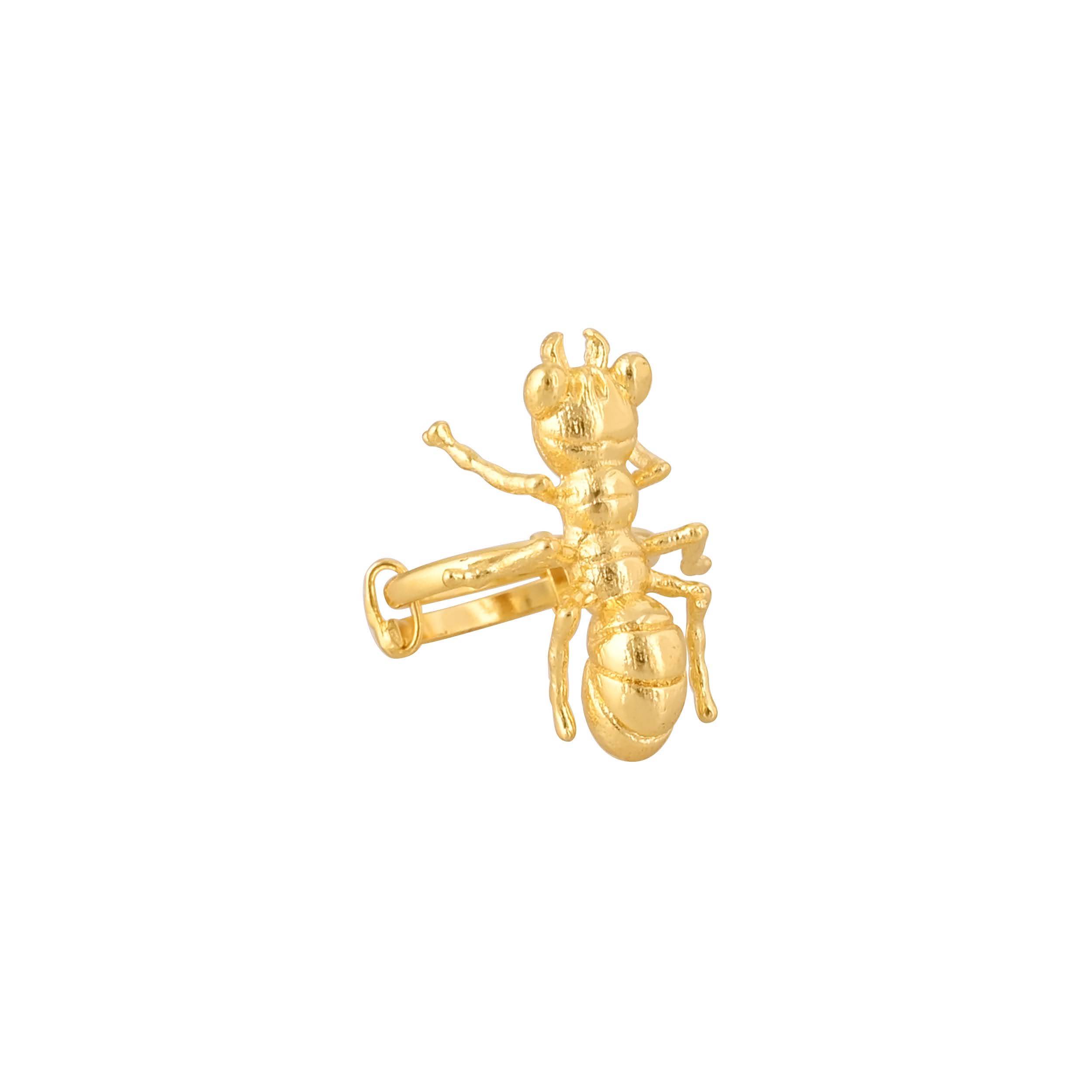 Jewelry/Gold Plated Ant Ring in Johkibazar - Elegant and Adjustable - Image 2
