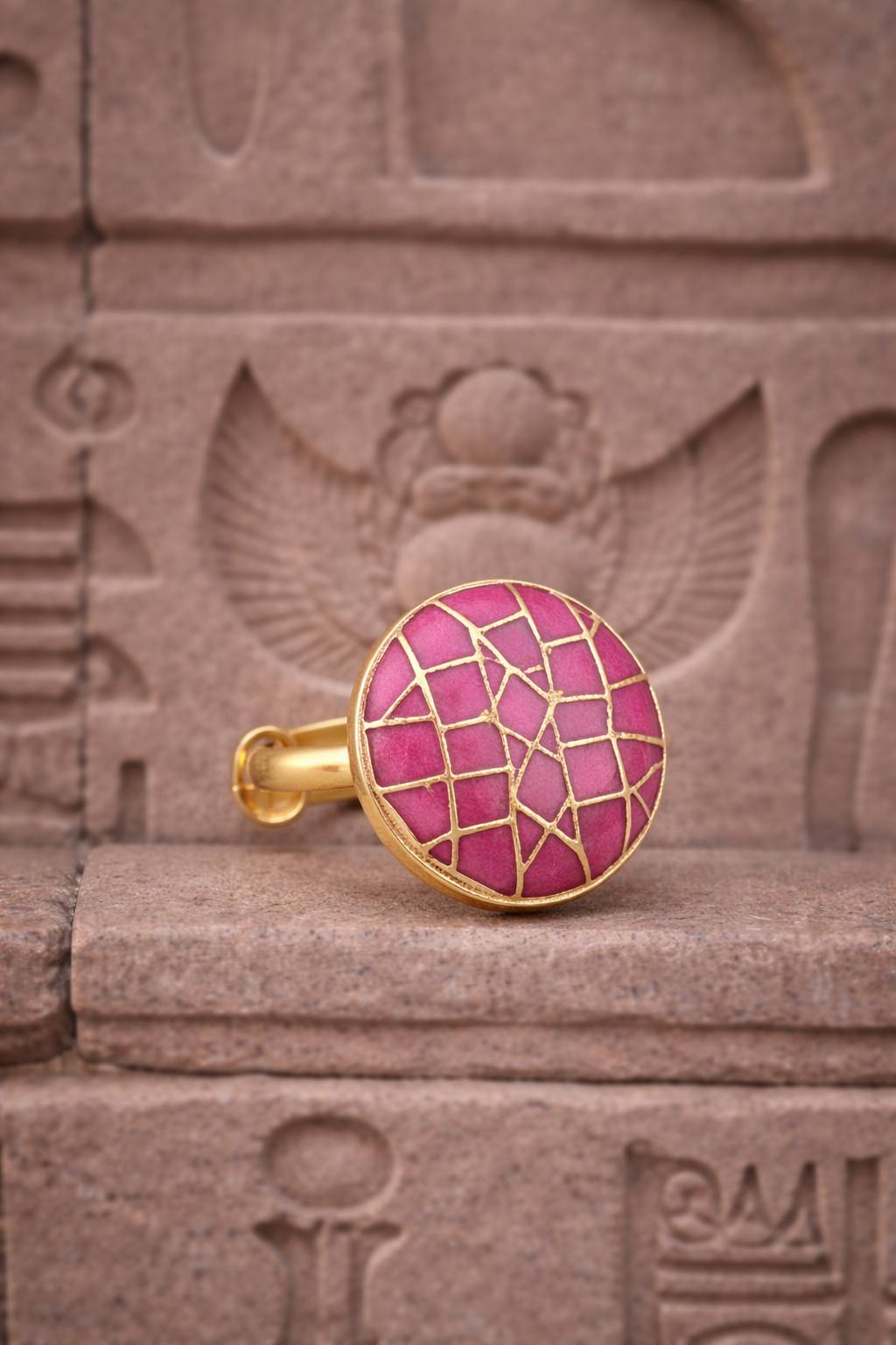  Jewelry/Gold Plated Adjustable Purple Ring in Johkibazar - Elevate Your Style SANCTUARY OF JEWELS 1304 GOPALJIKA RASTA JOHKIBAZAR