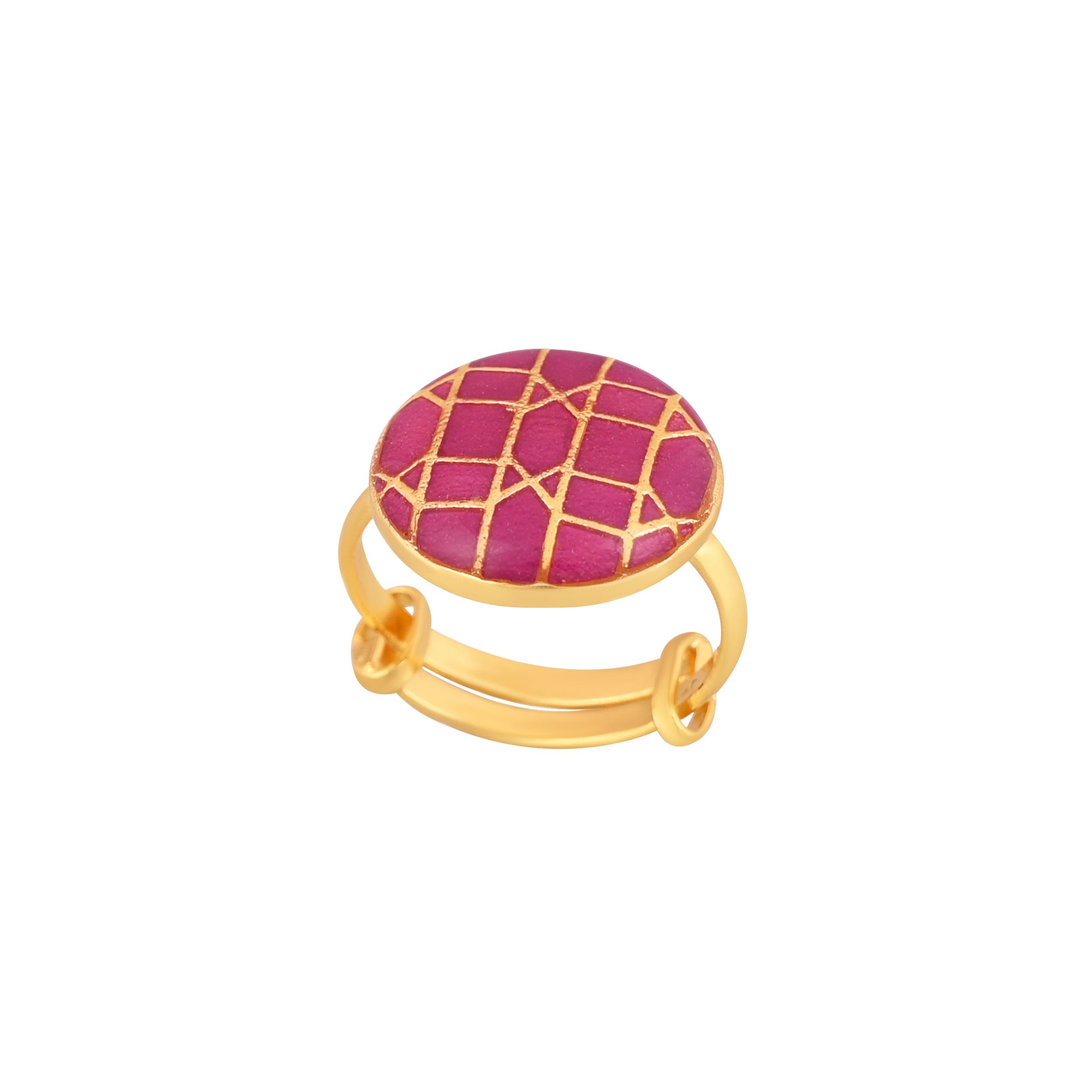 Jewelry/Gold Plated Adjustable Purple Ring in Johkibazar - Elevate Your Style - Image 2