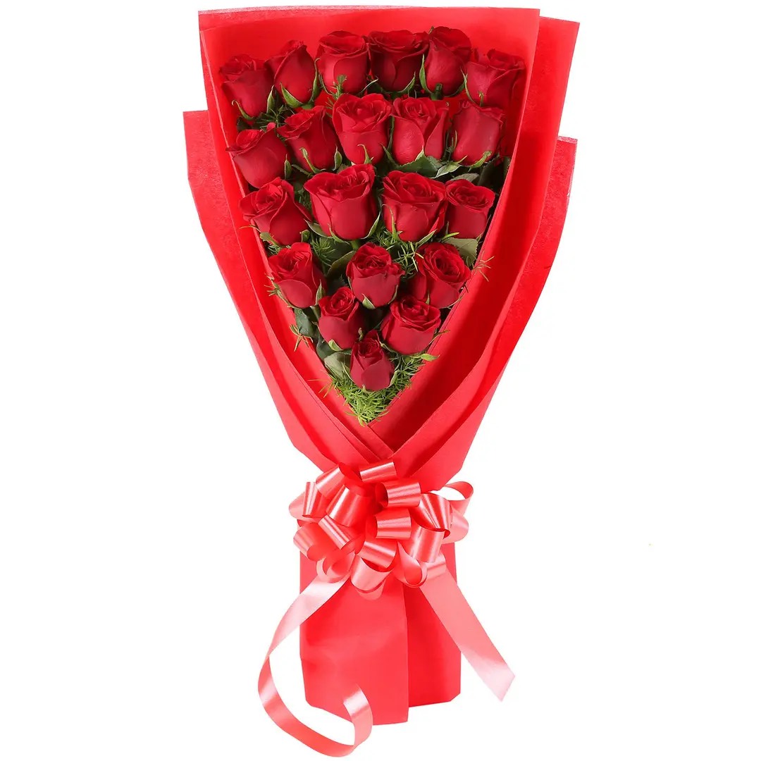  21 Red Roses Boquet GRT FLOWER AND DECORATOR BIET COLLEGE ROAD  SIDDAVERAPPA  BADAVANE BESIDE HEMAVATHI HOSTEL DAVANAGERE 577004 577004LANDMARK Beside Hemavathi Hostel