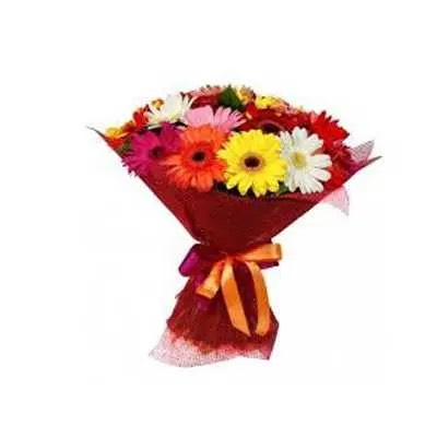  Flower Bouquet: 15 Mixed Gerbera Flowers in Davanagere - Brighten Any Occasion GRT FLOWER AND DECORATOR BIET COLLEGE ROAD  SIDDAVERAPPA  BADAVANE BESIDE HEMAVATHI HOSTEL DAVANAGERE 577004 577004LANDMARK Beside Hemavathi Hostel