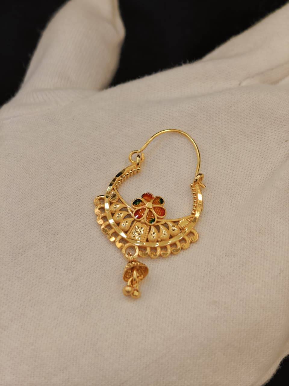 Gold-Plated Nose Ring in Azamgarh: Traditional Style for Elegant Look -  - Buy Online at MANISHA VERMA