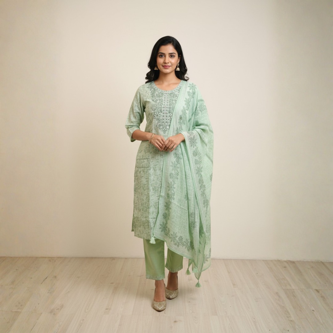 Four Buttons Kurti Set -  - Buy Online at SHREE NILACHAKRA FASHION WORLD