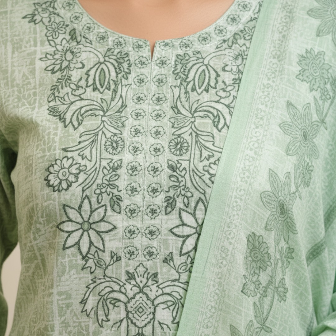 Four Buttons Kurti Set - Image 2