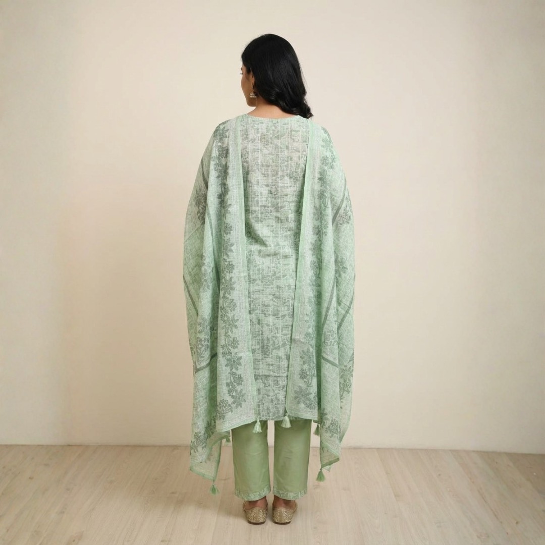 Four Buttons Kurti Set - Image 3