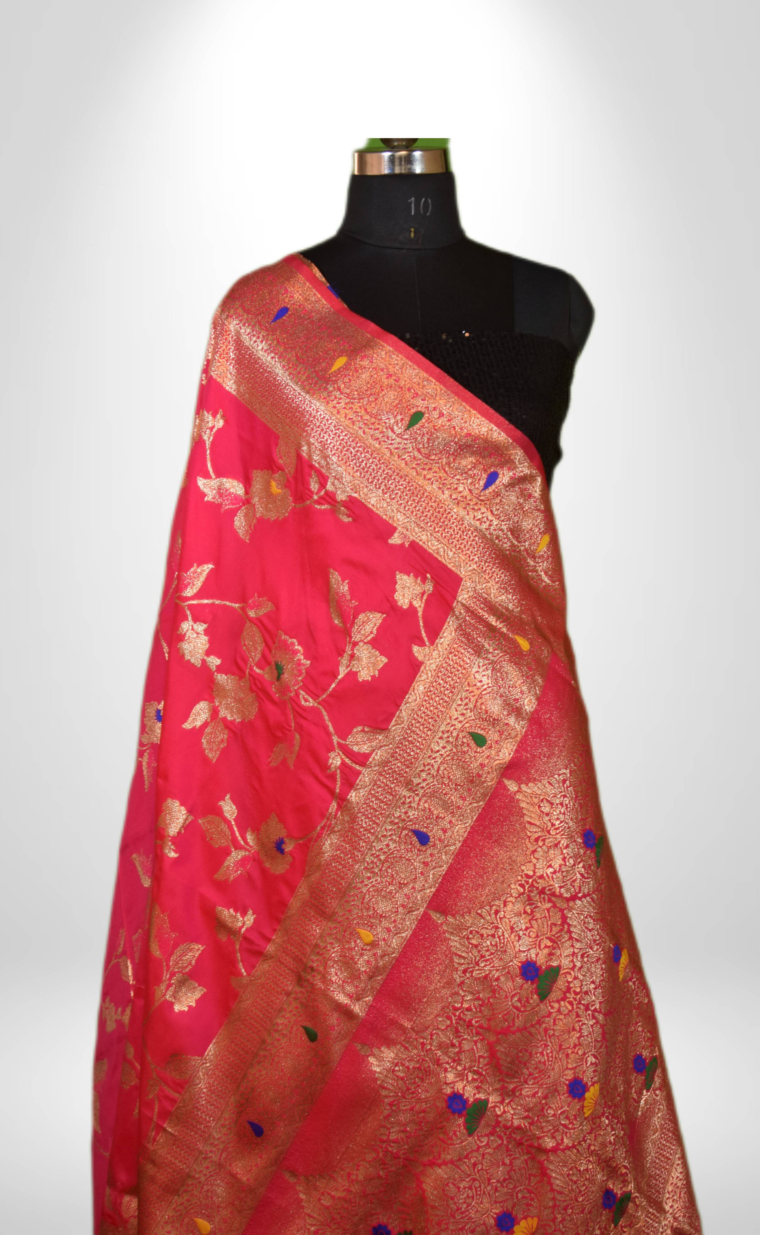  Petthani silk saree with golden zari SHEETESH SONI Shivarnika 210  Opposite Ram  Mandir Trimurti Nagar Jabalpur LANDMARK Behind Little Angel School