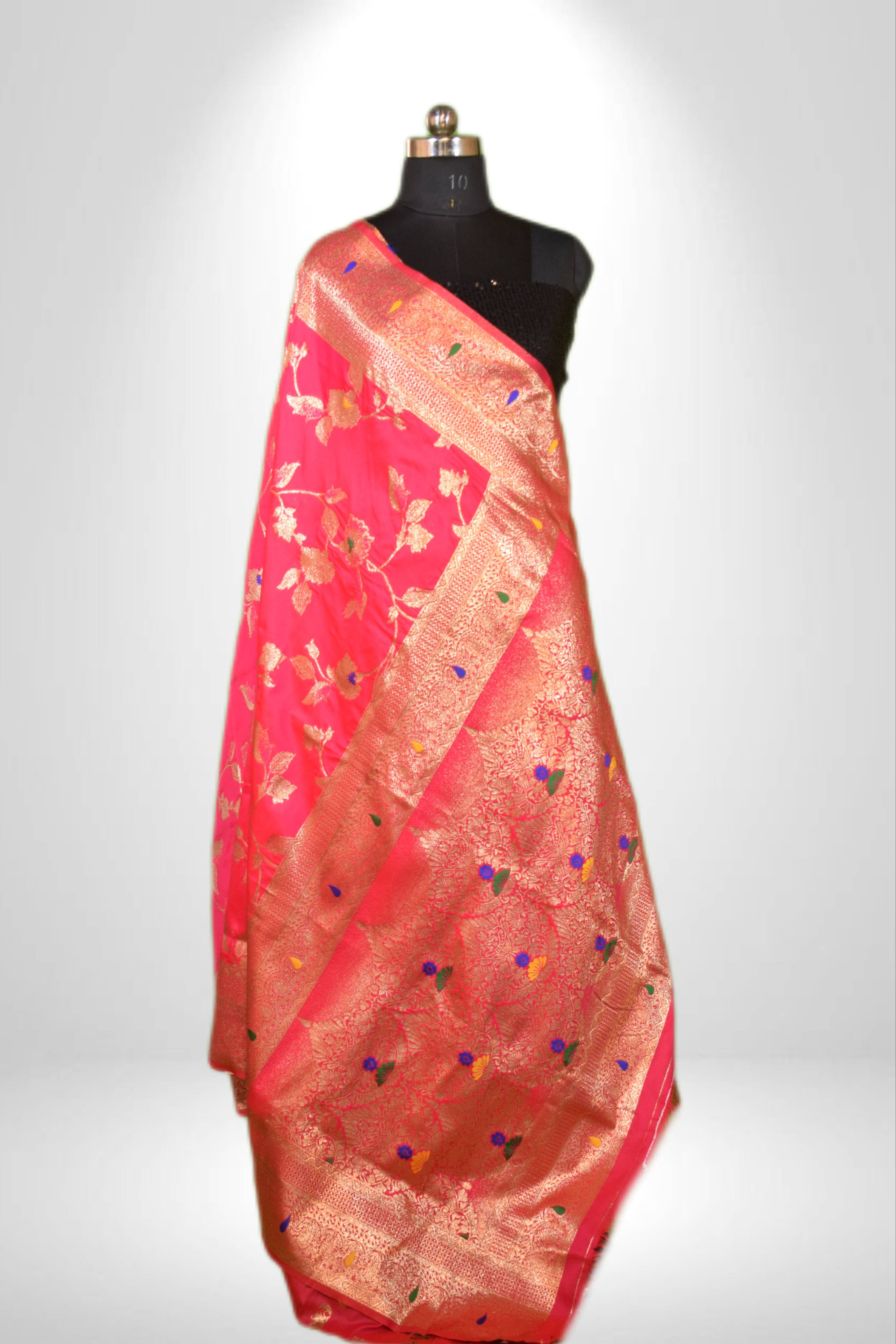 Petthani silk saree with golden zari - Image 1