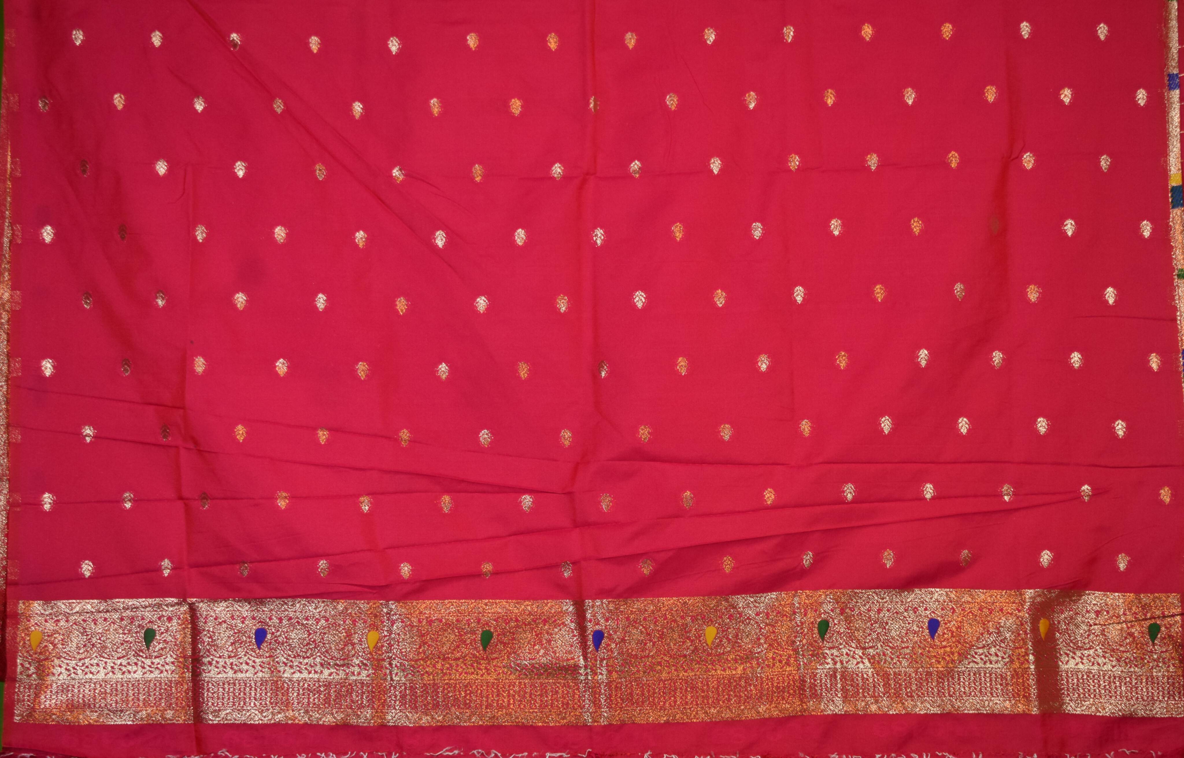 Petthani silk saree with golden zari - Image 4