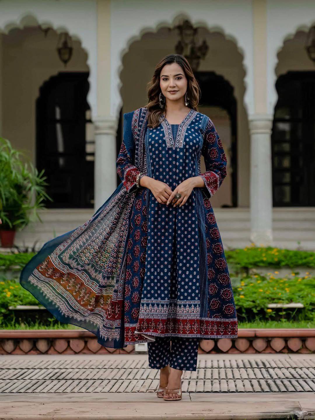 Ethnic Wear Kurti Pant Dupatta Set in Delhi NCR - Versatile & Stylish - Image 1