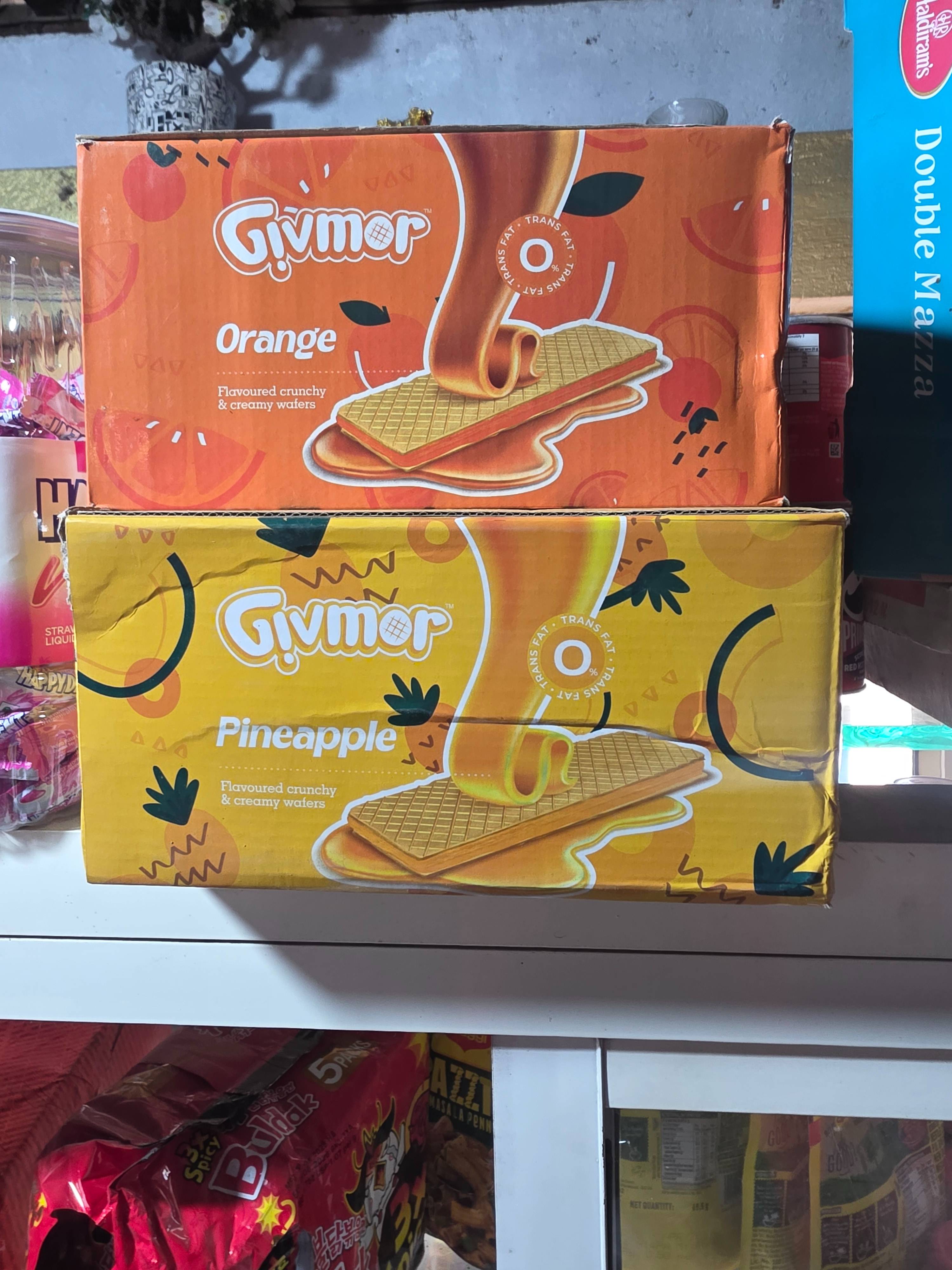 Givmor Flavoured Wafer Packs in Imphal: Crispy Wafers with Flavorful Creamy Filling -  - Buy Online at HAOBAM BINOTA DEVI
