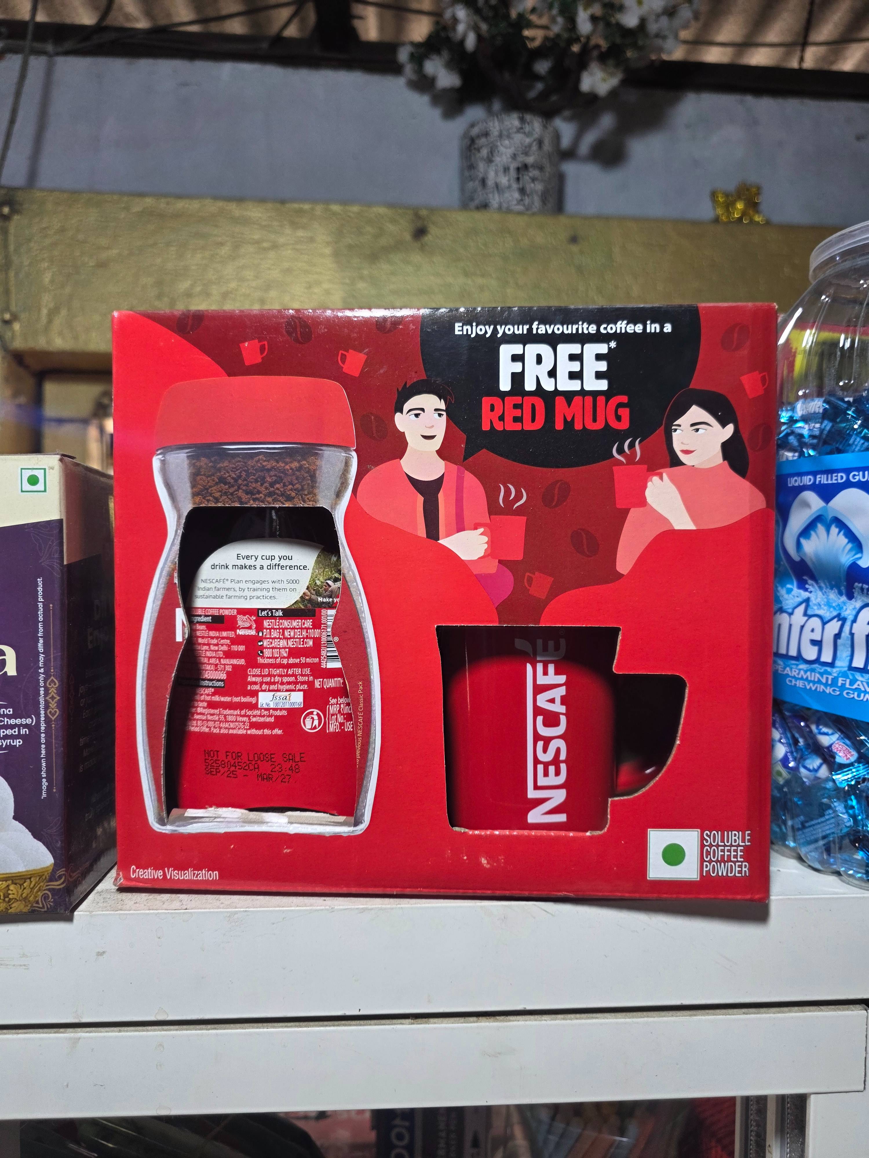 Nescafe Soluble Coffee Powder in Imphal with Free Red Mug -  - Buy Online at HAOBAM BINOTA DEVI