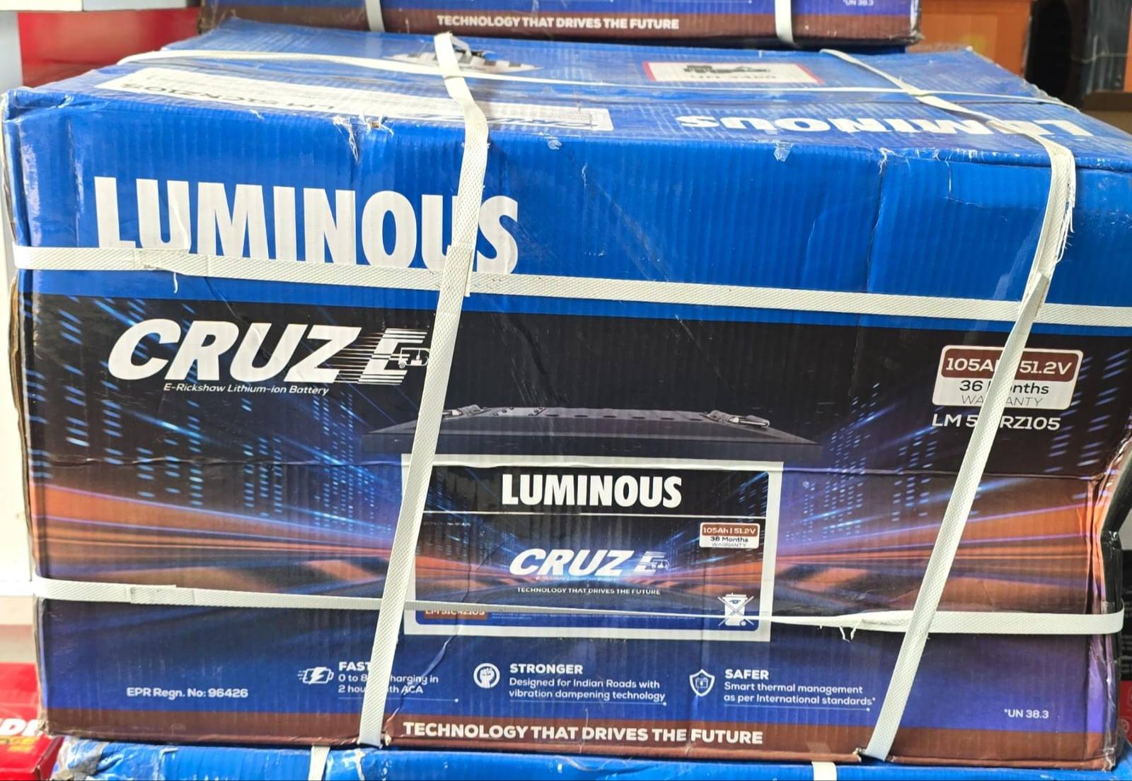 Luminous Cruz E-Rickshaw Lithium-ion Battery in Kota 36 MONTHS WARRANTY -  - Buy Online at STAR BATTERY SERVICING