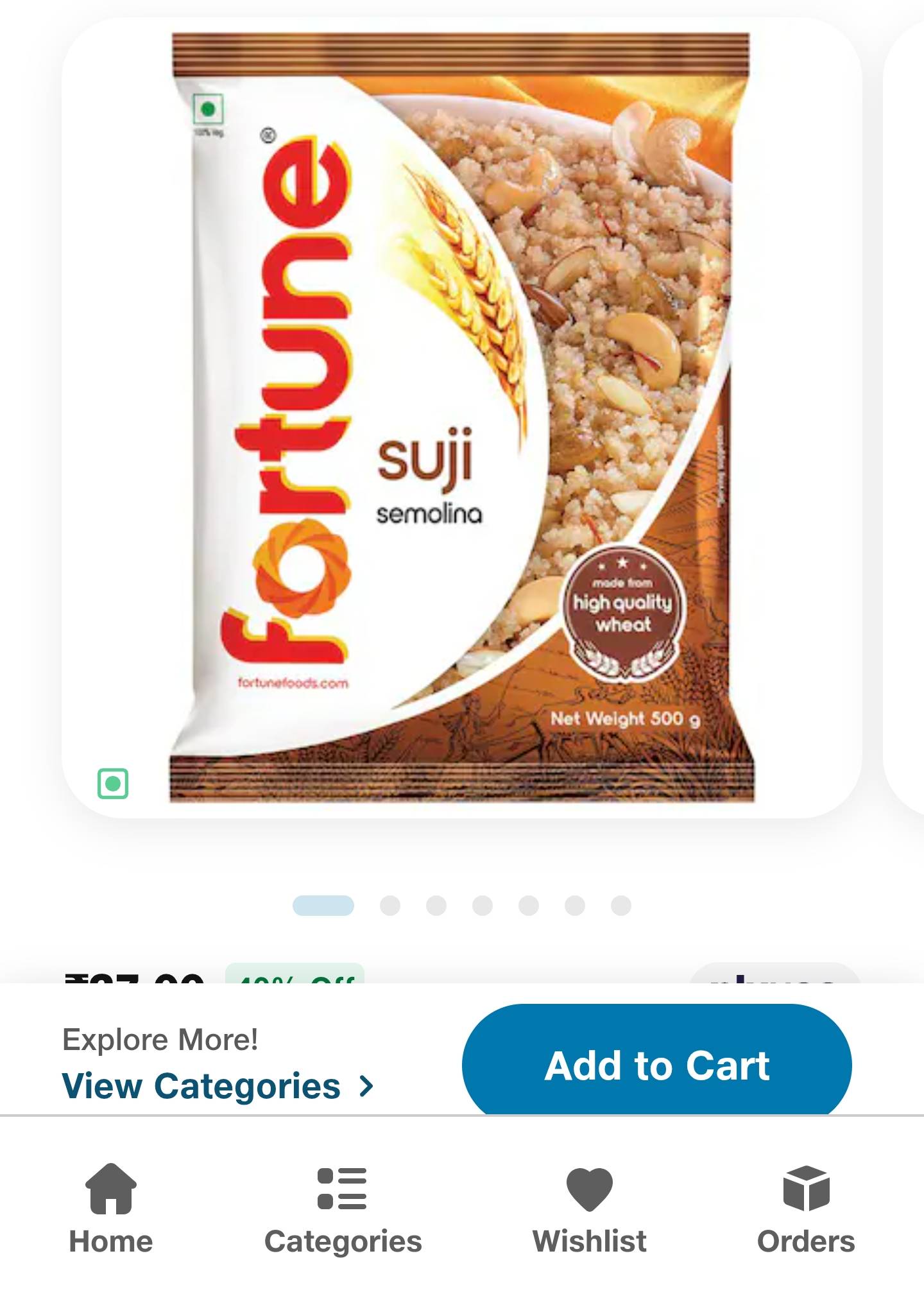 Fortune Suji in Mandvi - High-Quality 500g Pack for Versatile Cooking -  - Buy Online at SODHA DIPAKKUMAR NATVARSINH