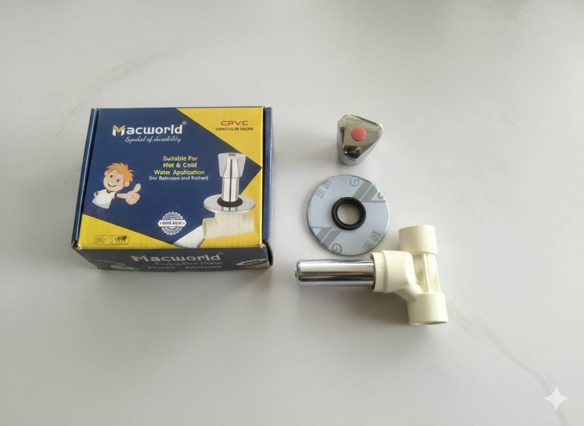 Macworld CPVC 3/45 Concealed Valve in Hathras - Durable Hot and Cold Water Valve - Image 1