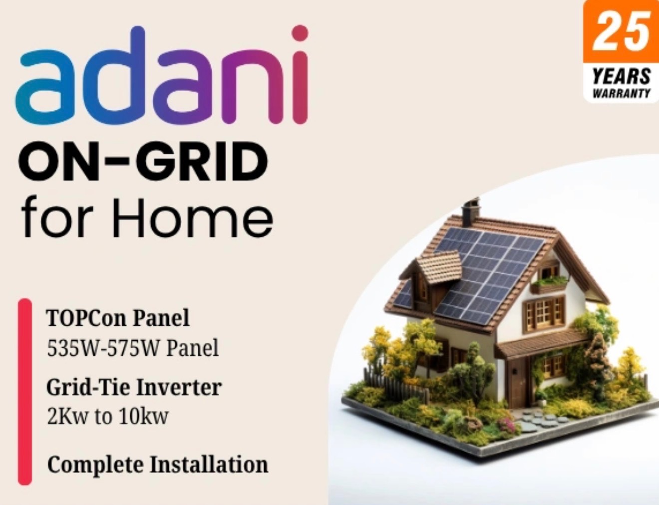 ADANI TopCon Dcr 3KW Solar Power Generating System in Hazrat Ganj - Renewable Energy Solution -  - Buy Online at ASHUMATICS VISUALS PRIVATE LIMITED