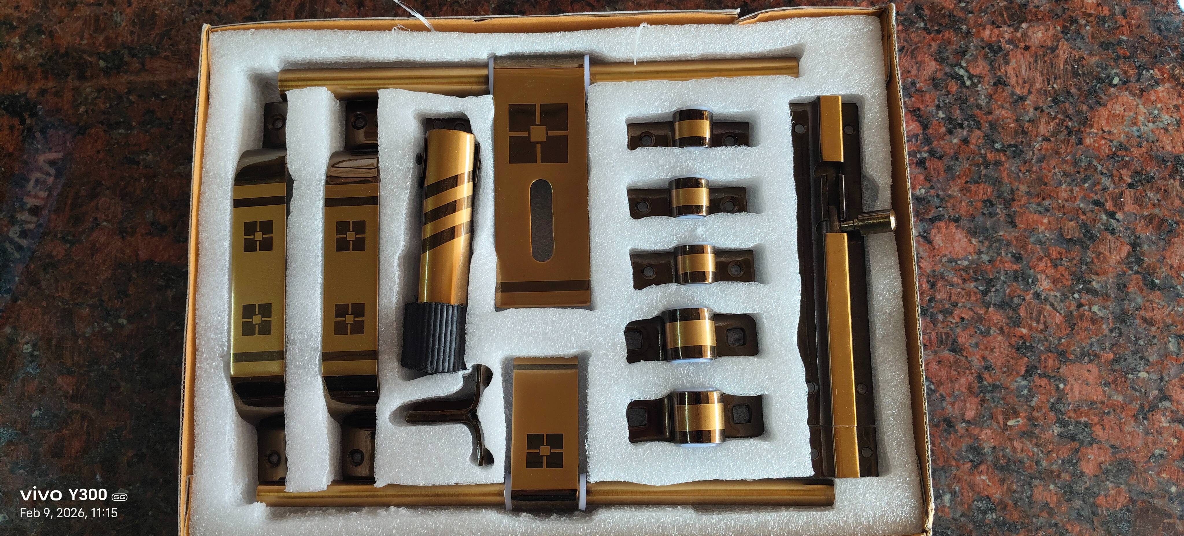 BHAGAT JAYKUMAR VINODBHAI - Gold Finish Door Lock Set - SHREE HARDWARE in DODAMARG