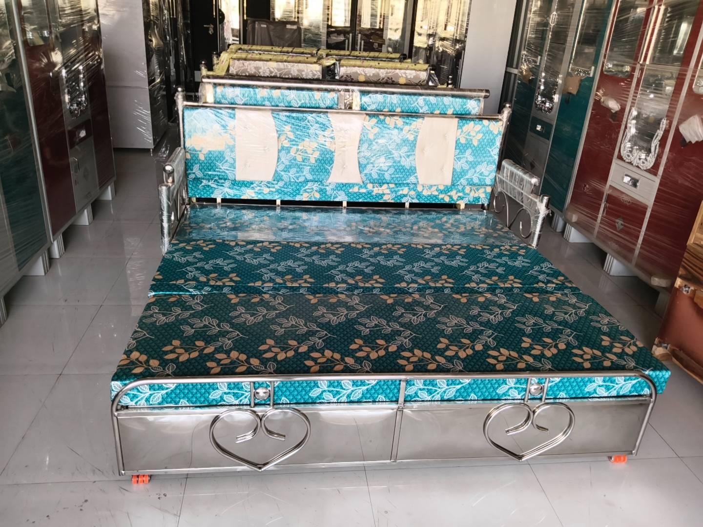 Famous Furniture Metal Double Bed in Erandol with Floral Design -  - Buy Online at DANISH ANSAR