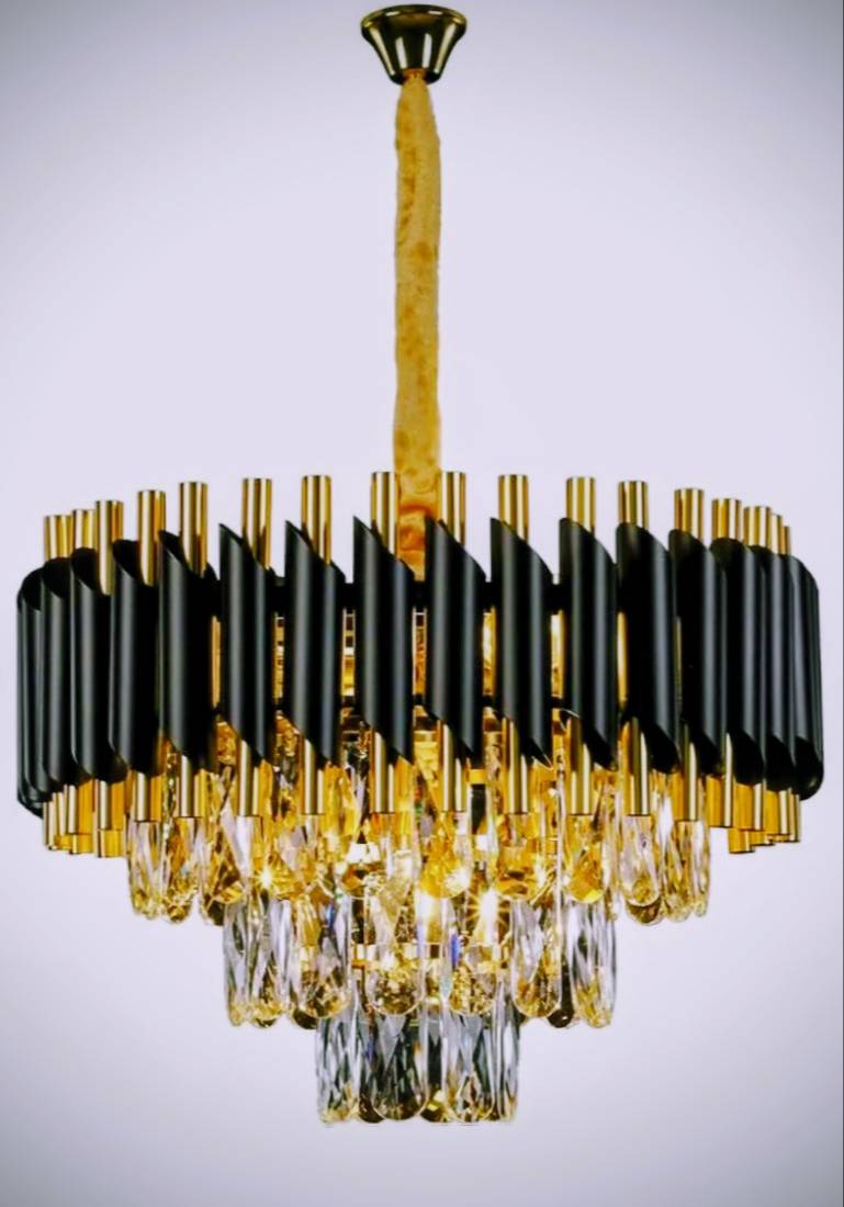  Chandelier Black Gold Mamba in Goa Elegant Crystal Lighting SMART LIGHTING AND ELECTRICALS GROUND FLOOR SHOP NO 15 HOUSE NO 148 B GF06 MURDI SOUTH GOA NEAR DAMODAR TEMPLE PALE VELSAO LANDMARK Near 3 Kings Church
