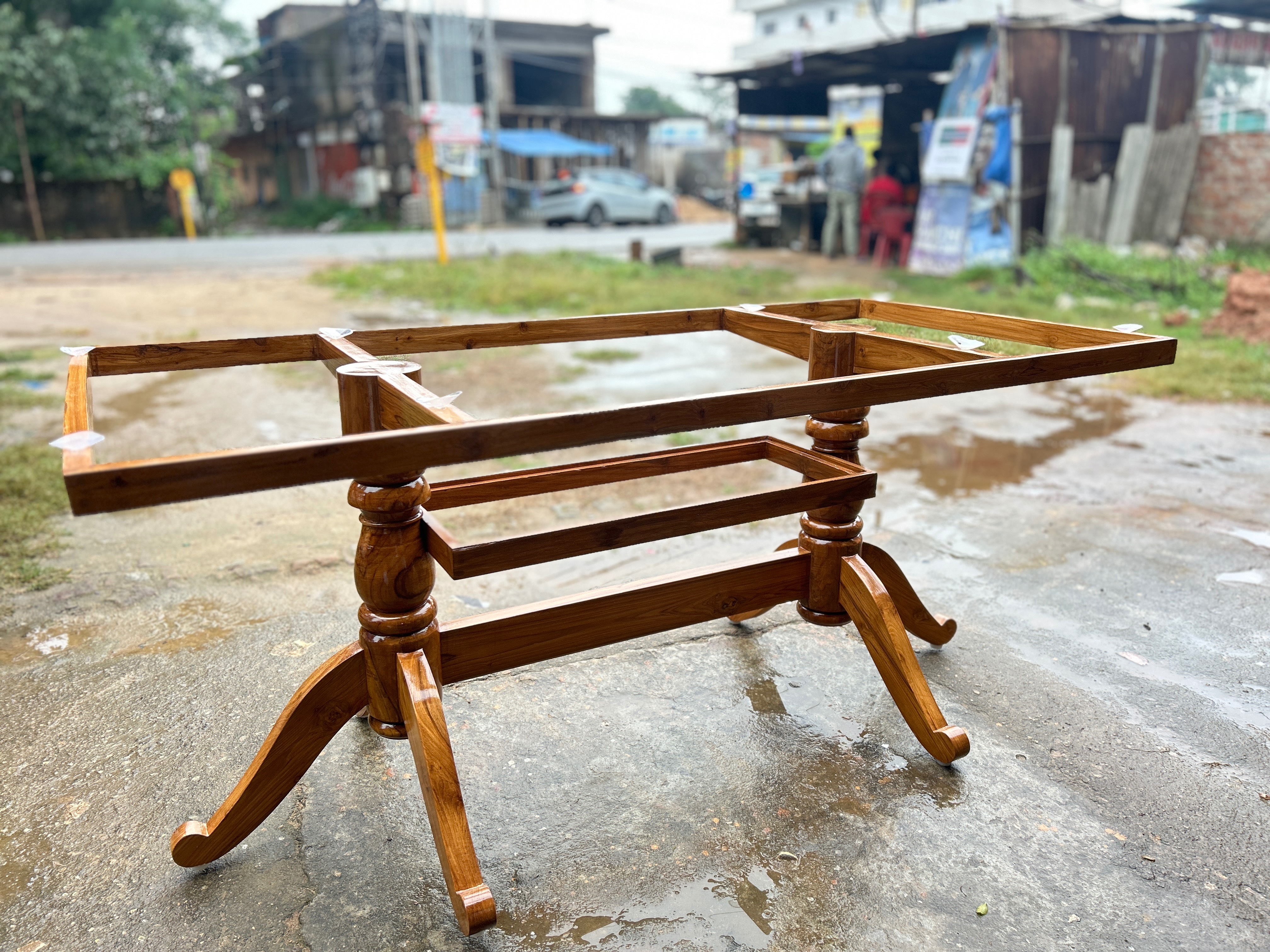 Furniture Wooden Dining Table Frame in C O LAKHI with Elegant Design -  - Buy Online at LAKHI FURNITURE