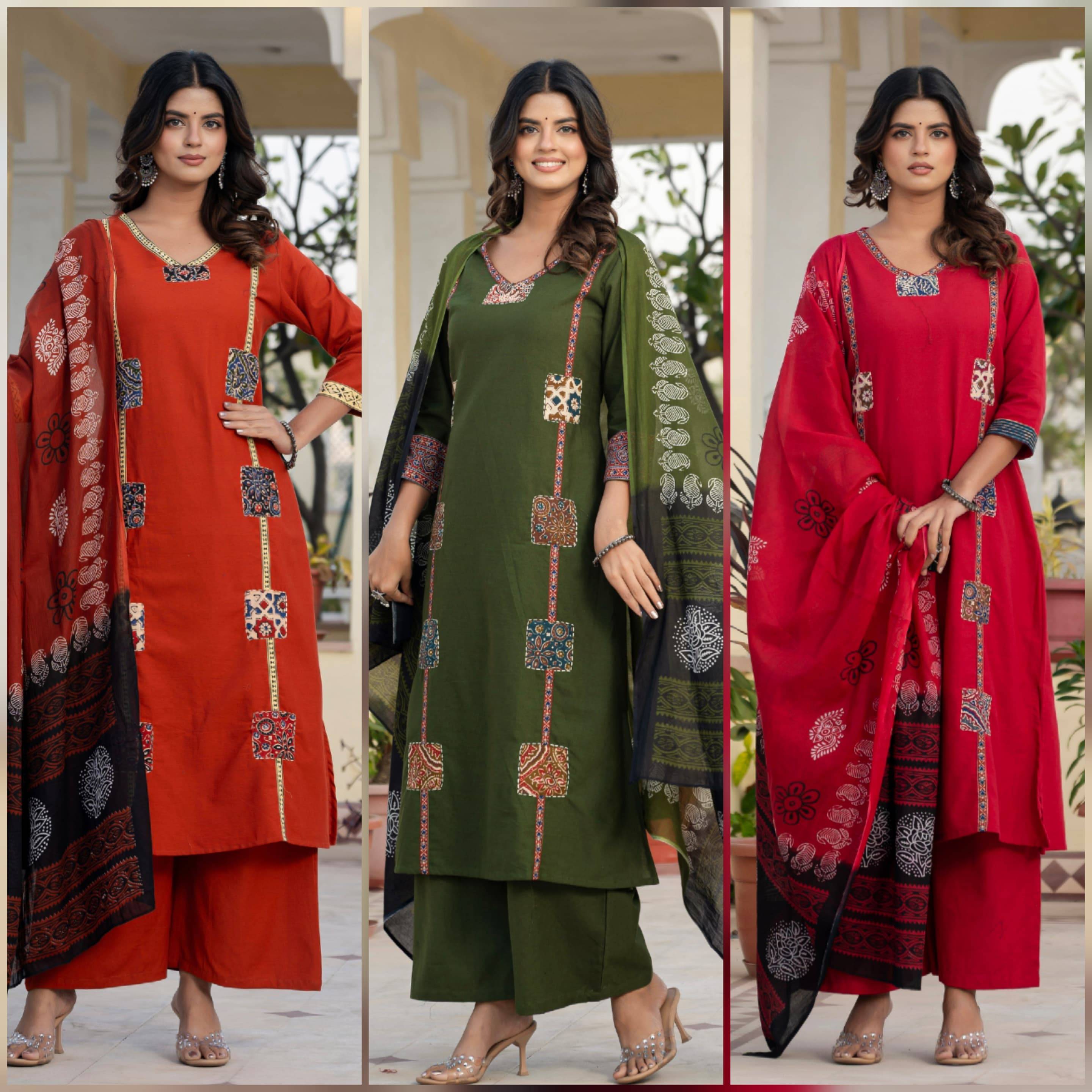 Cottan 3 Piece Dress in Brahmaniyapara: Stylish and Comfortable Ensemble -  - Buy Online at RIDDHI FASHION