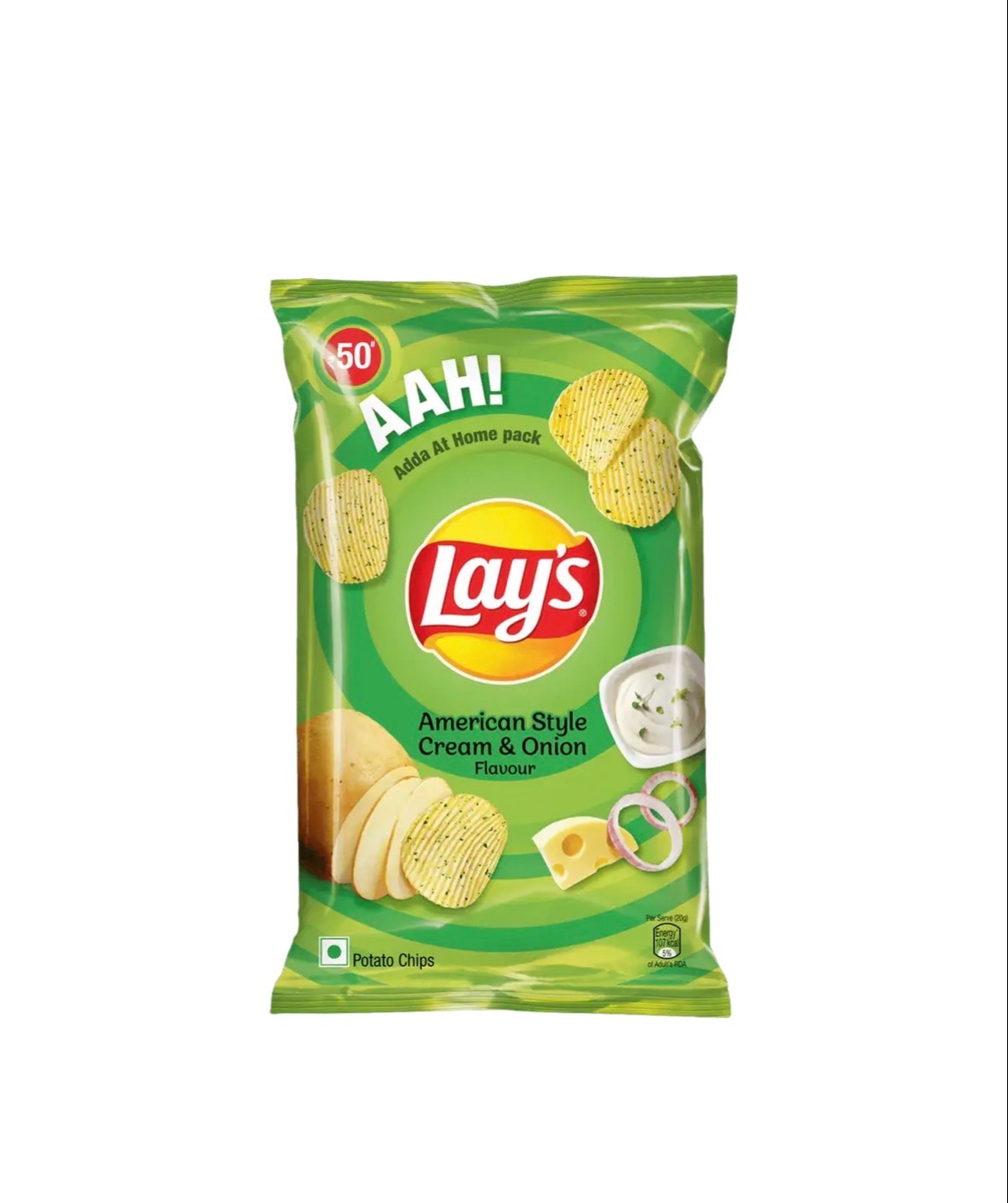 Lay's Potato Chips in Jalandhar: American Style Cream & Onion Flavor -  - Buy Online at D R KHARBANDA AND SONS
