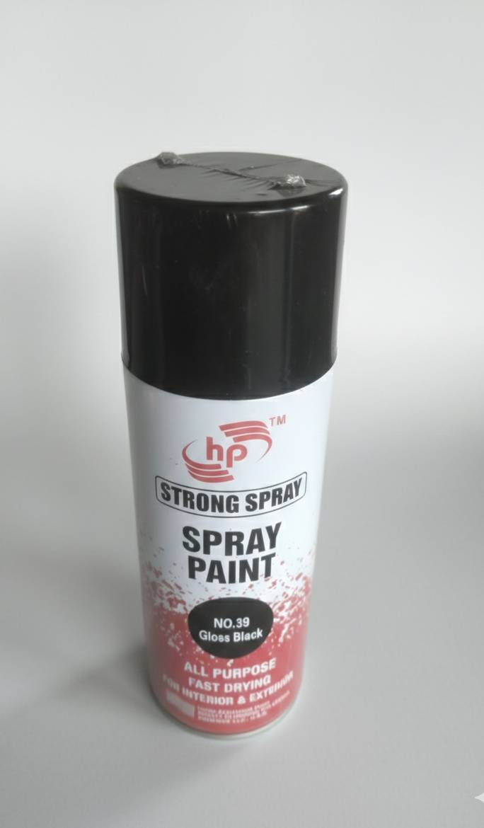 HP Strong Spray Paint No.39 Gloss Black in Hathras - Indoor and Outdoor Use -  - Buy Online at HINDAL HARDWARE AND SENITARY STORE