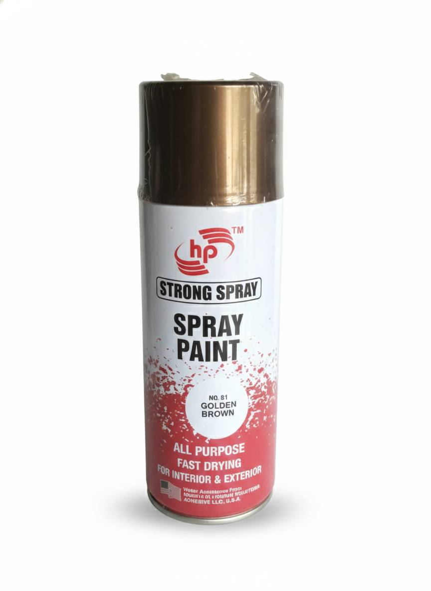  HP Strong Spray Paint in Hathras Golden Brown 400ml HINDAL HARDWARE AND SENITARY STORE 0 NEAR AANDHIWAL BAGIHI JALESAR ROAD HATHRAS HATHRAS UTTAR PRADESH 204101 204101  BAGIHI JALESAR ROAD HATHRAS HATHRAS UTTAR PRADESH 204101 204101
