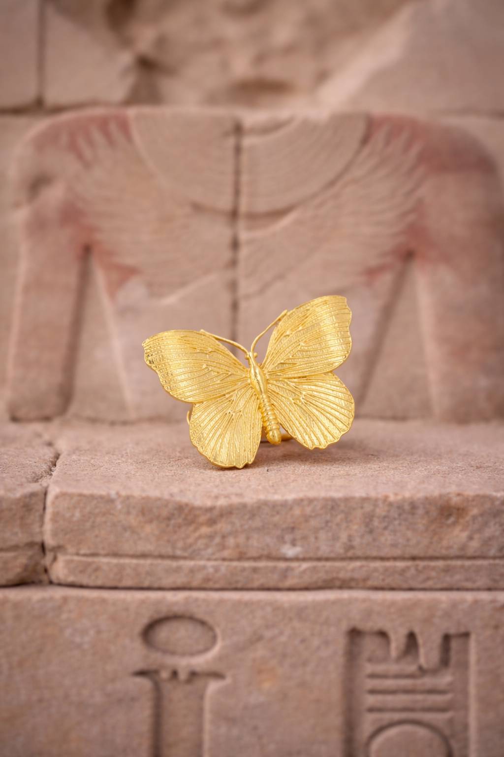  Gold Plated Adjustable Butterfly Ring in Johri Bazar, Jaipur SANCTUARY OF JEWELS 1304 GOPALJIKA RASTA JOHKIBAZAR