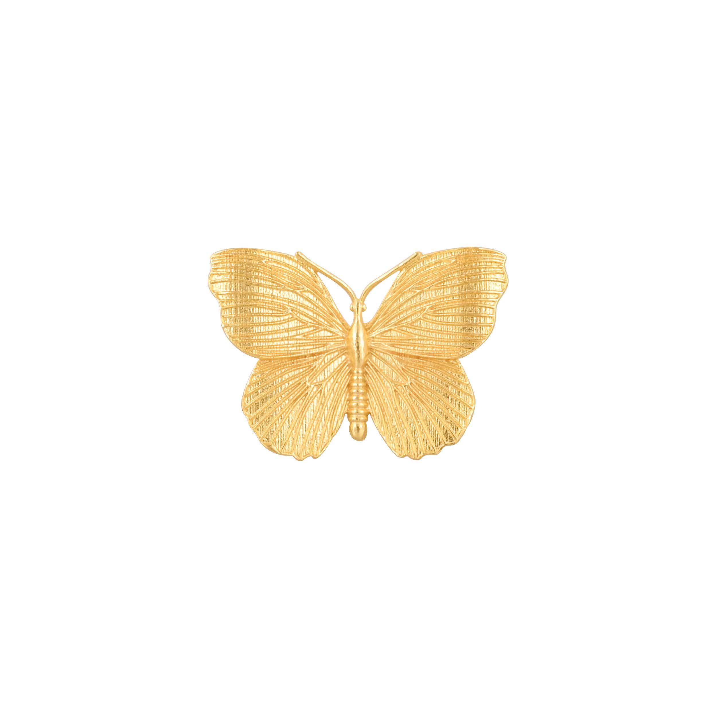 Gold Plated Adjustable Butterfly Ring in Johri Bazar, Jaipur - Image 2