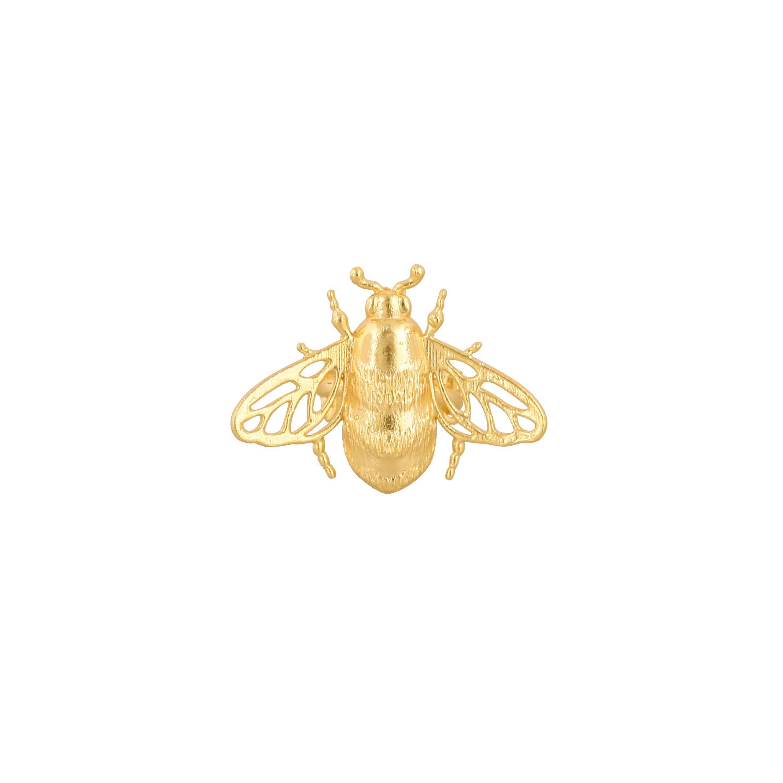 Gold Plated Adjustable Fly Ring in Johri Bazar, Jaipur - Image 2