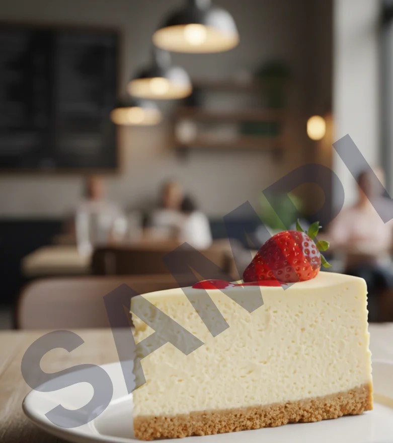 Dessert/Cheesecake in Kalu Jhanda: Classic New York Cheesecake Slice with Fresh Strawberry Topping -  - Buy Online at SUBHASH SO RAJ KUMAR
