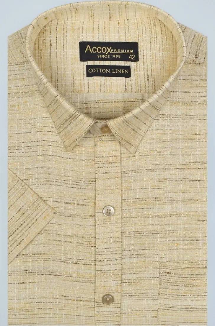 Accox Men's Cotton Linen Shirt in Pamidi: Stylish and Comfortable -  - Buy Online at KNS LINEN HOUSE