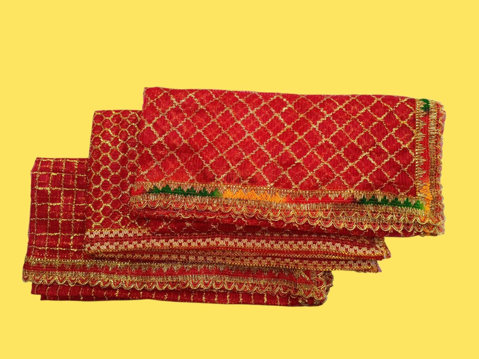 Mata Ki Chunari In Embroidered Work - Image 1