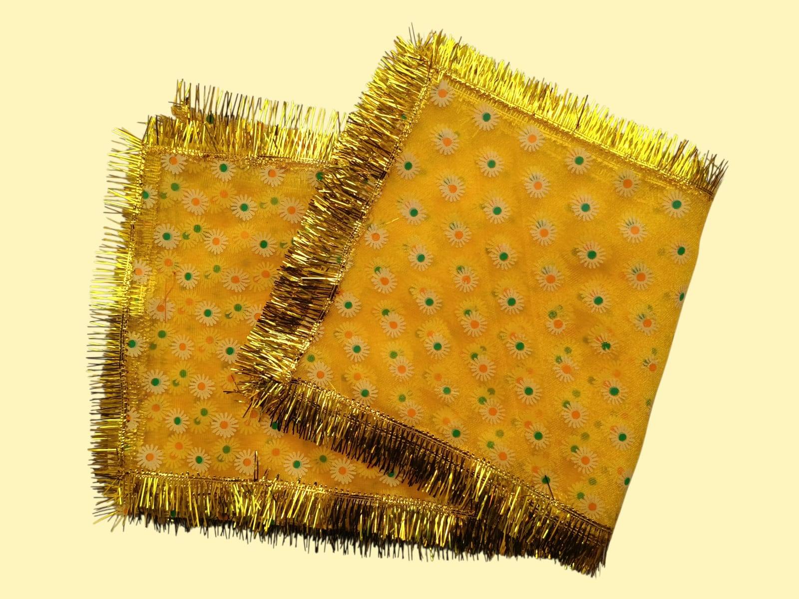 Mata Ki Chunari Khadi Print On Tissue Net -  - Buy Online at RAJESHWARI TRADERS